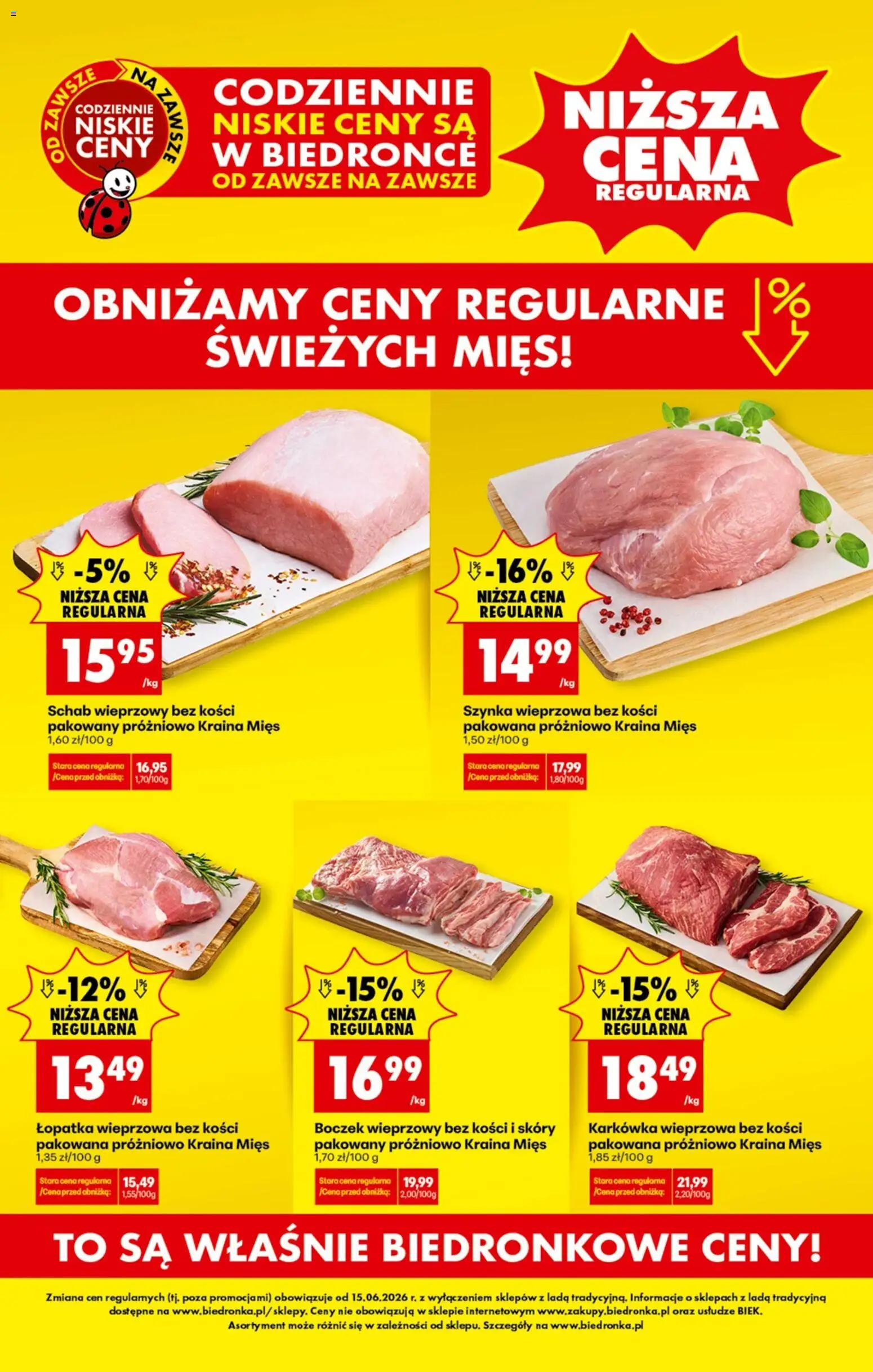 Pogląd gazetki "Biedronka gazetka - Niższa cena" ze sklepu Biedronka ważnej od 15.06.2026