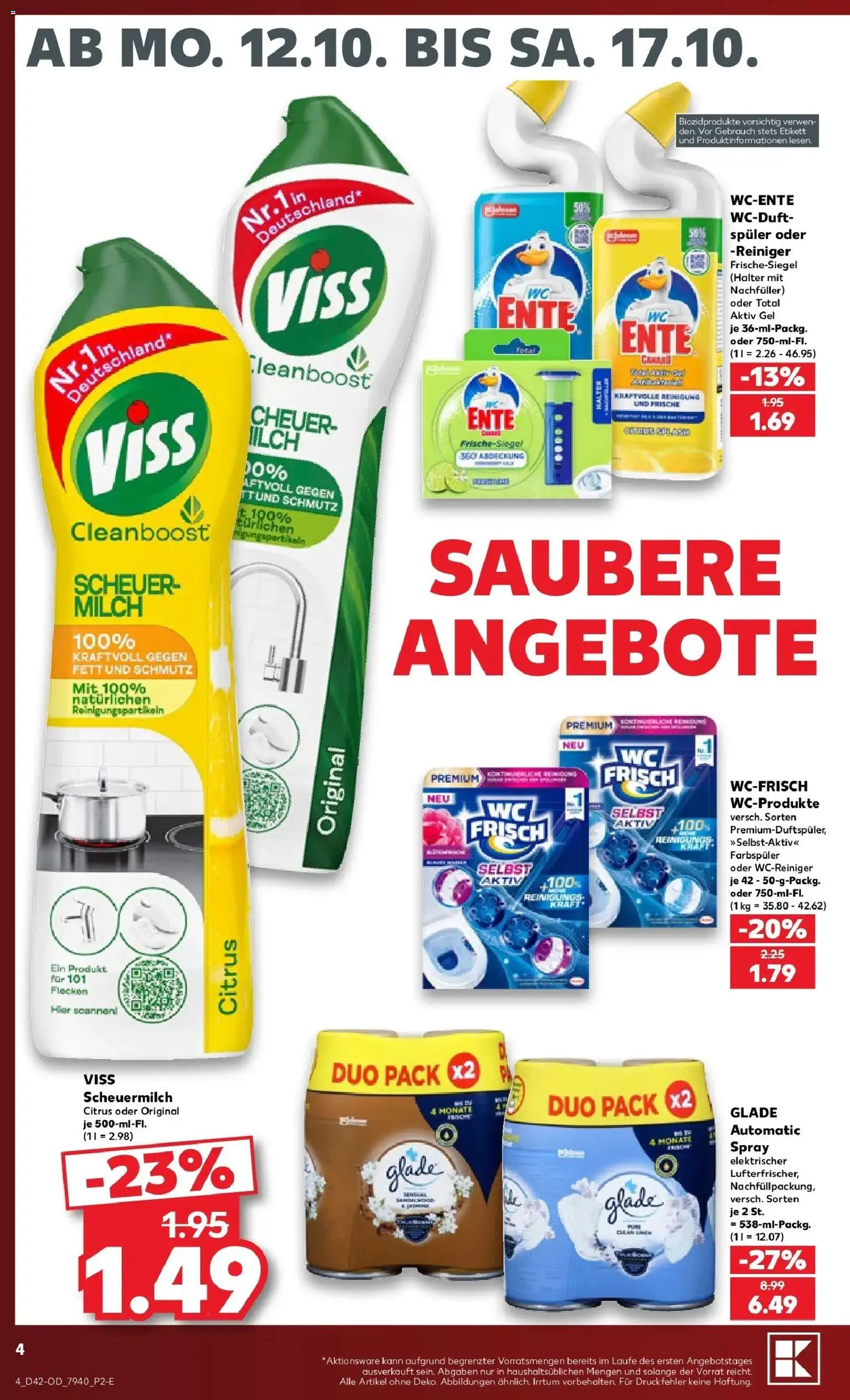 Vorschau von dem Prospekt des Geschäftes Kaufland, gültig ab dem 12.10.2026 - Ente, Milch