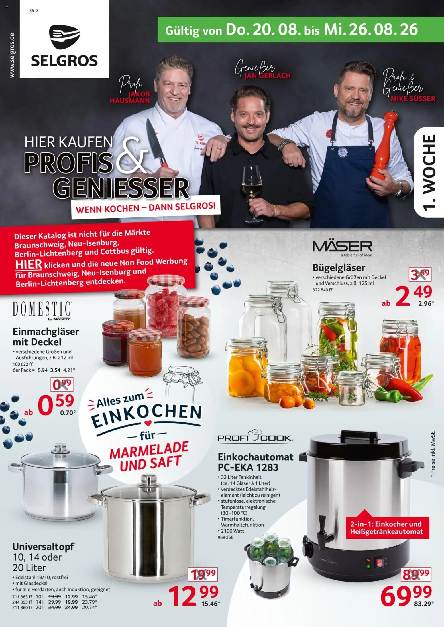 Vorschau von dem Prospekt des Geschäftes Selgros, gültig ab dem 20.08.2026