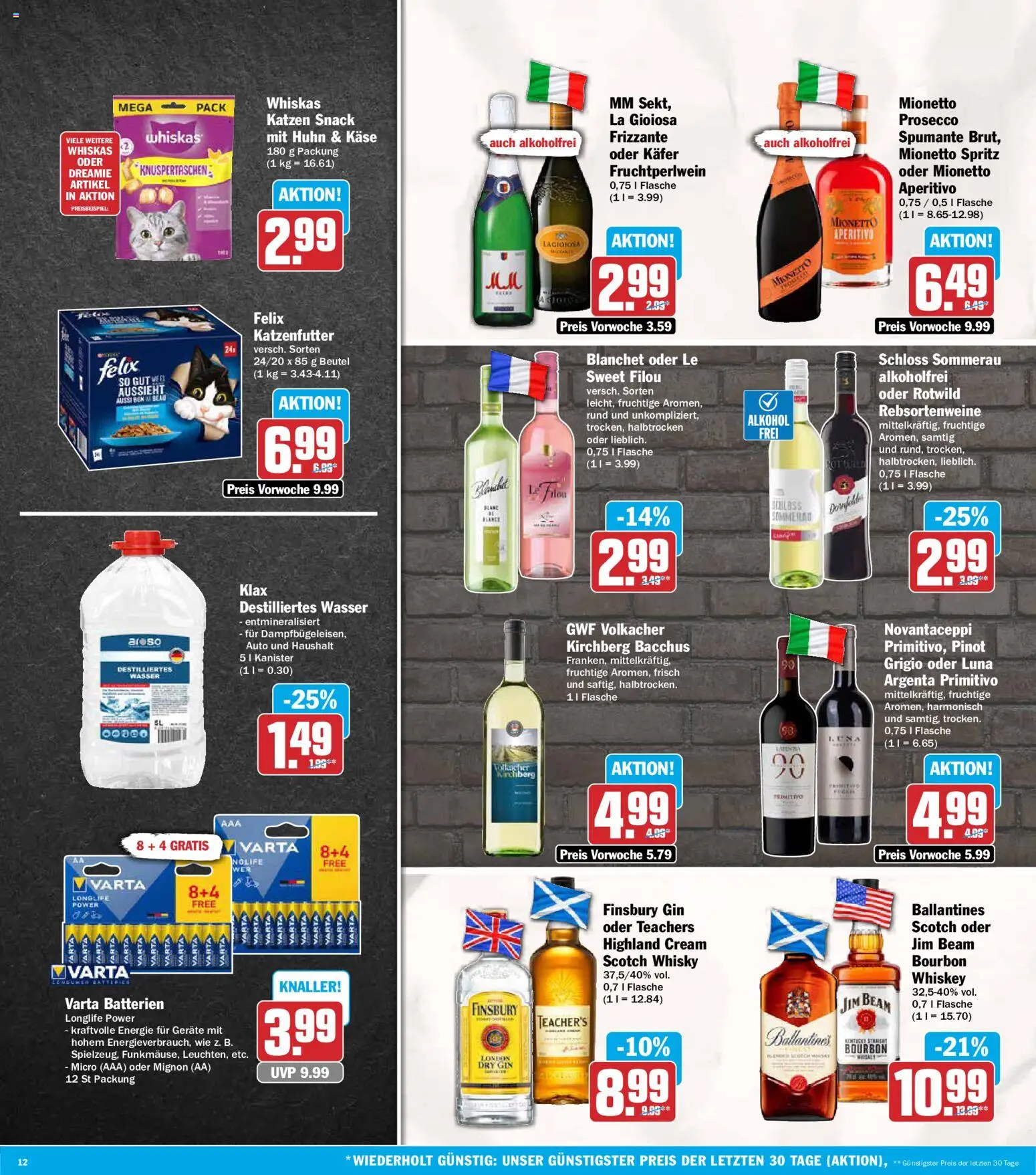 Vorschau von dem Prospekt des Geschäftes AEZ, gültig ab dem 05.10.2026 - Käse, Batterien, Alkohol, Gin, Prosecco, Katzenfutter, Whiskey, Jim beam