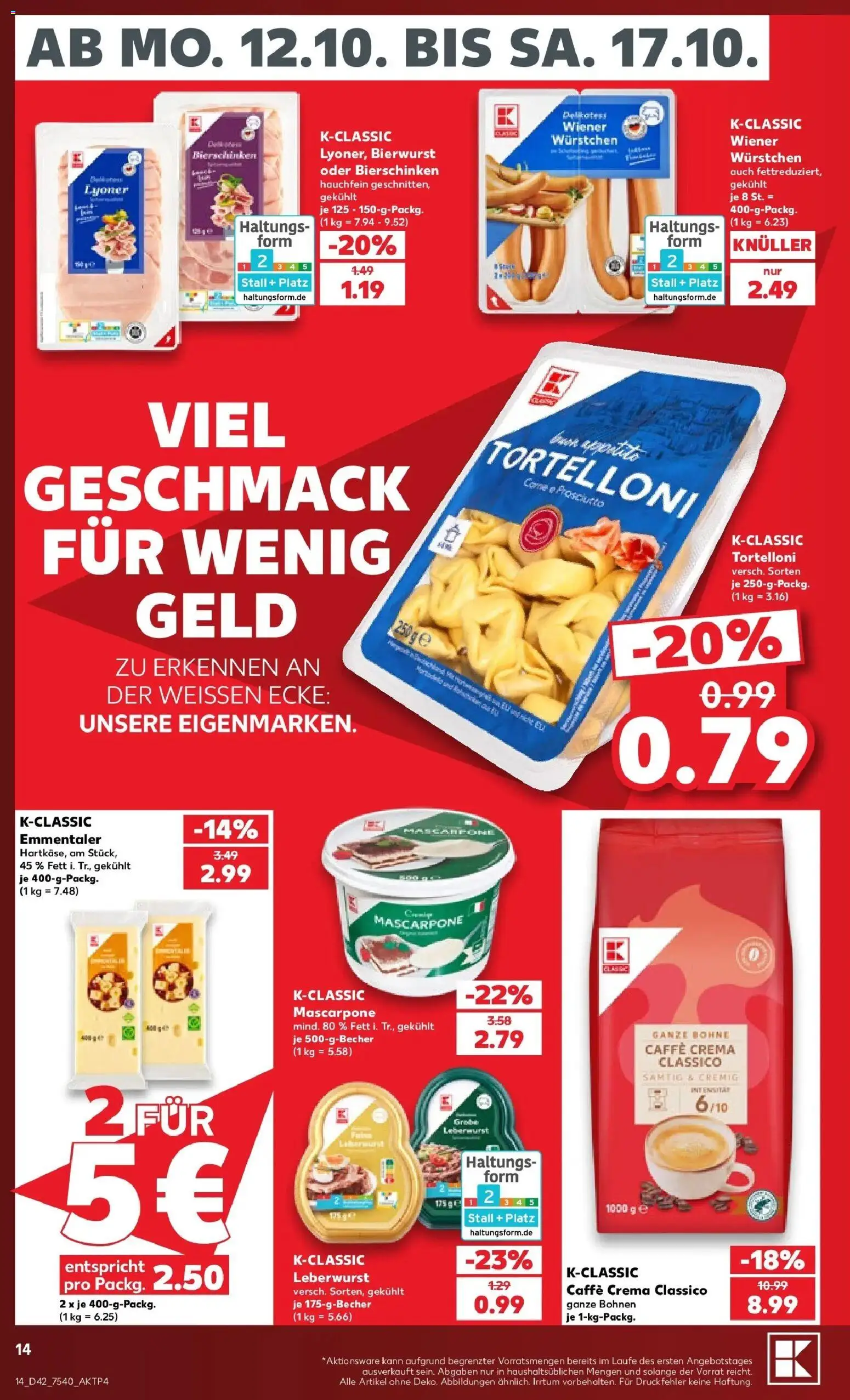 Vorschau von dem Prospekt des Geschäftes Kaufland, gültig ab dem 12.10.2026 - Mascarpone