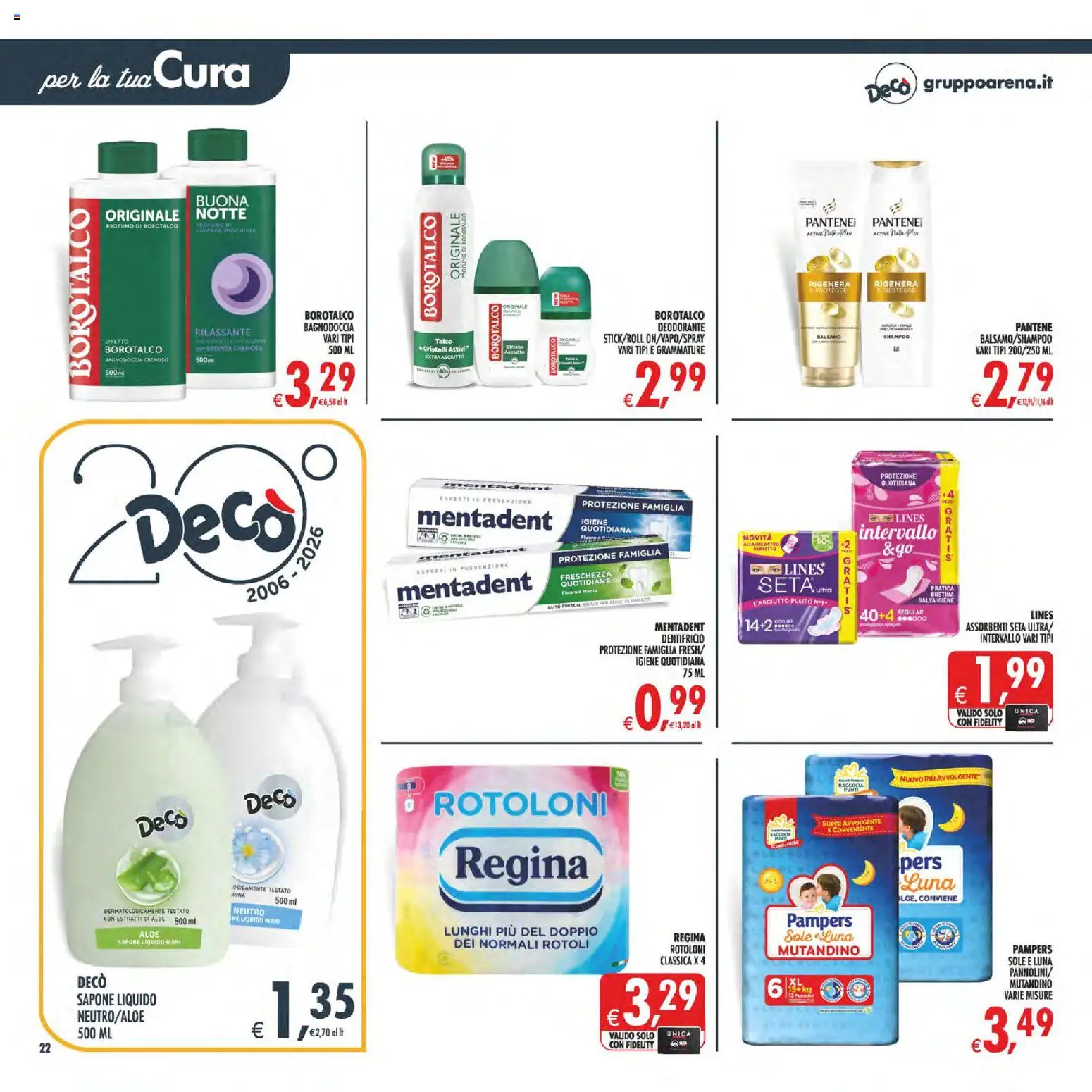 Anteprima dell'opuscolo Decò volantino Maxistore, Supermercati Lipari dal negozio Decò valido da 01/09/2026 - Shampoo, Lavanda, Profumo, Deodorante, Talco, Sapone, Assorbenti, Dentifricio