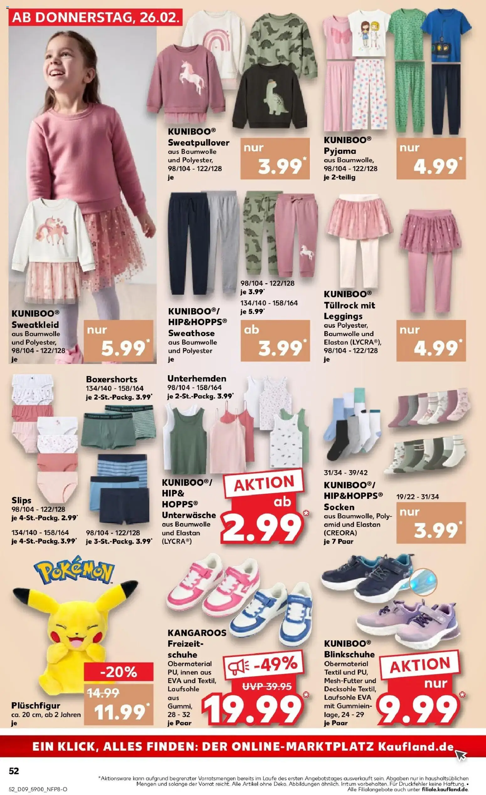 Vorschau von dem Prospekt des Geschäftes Kaufland, gültig ab dem 26.02.2026 - Boxer, Sweatshirt, Pyjama, Leggings, Socken, Unterwäsche, Sweathose