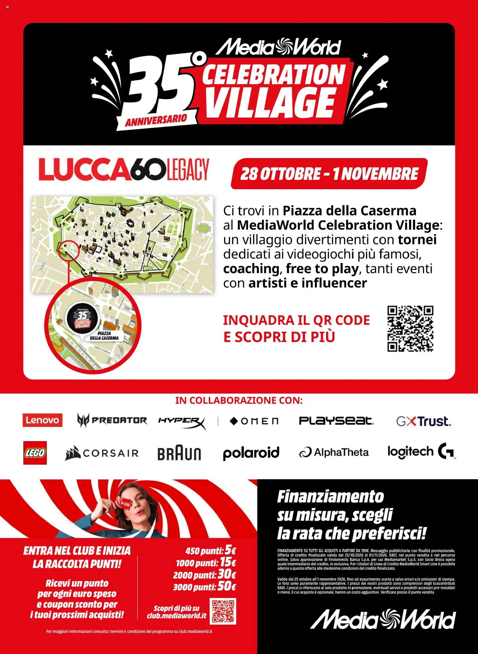 Anteprima dell'opuscolo Media World volantino Road to Lucca dal negozio Media World valido da 25/10/2026 - LEGO