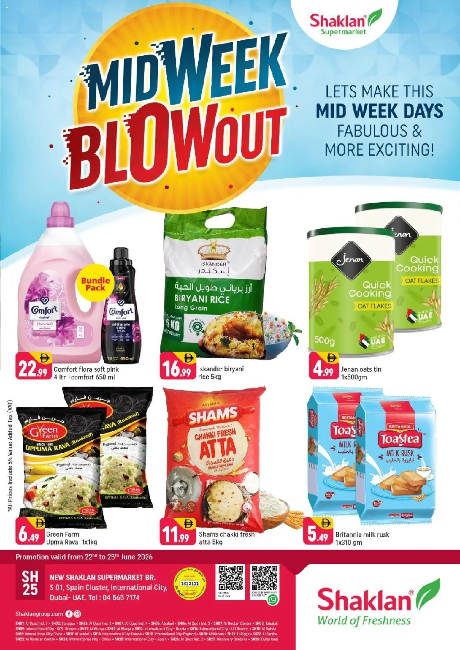 Preview of the catalogue Shaklan Midweek Blowout - S01, International City, Spain Cluster of store Shaklan valid from 22 Jun, 2026