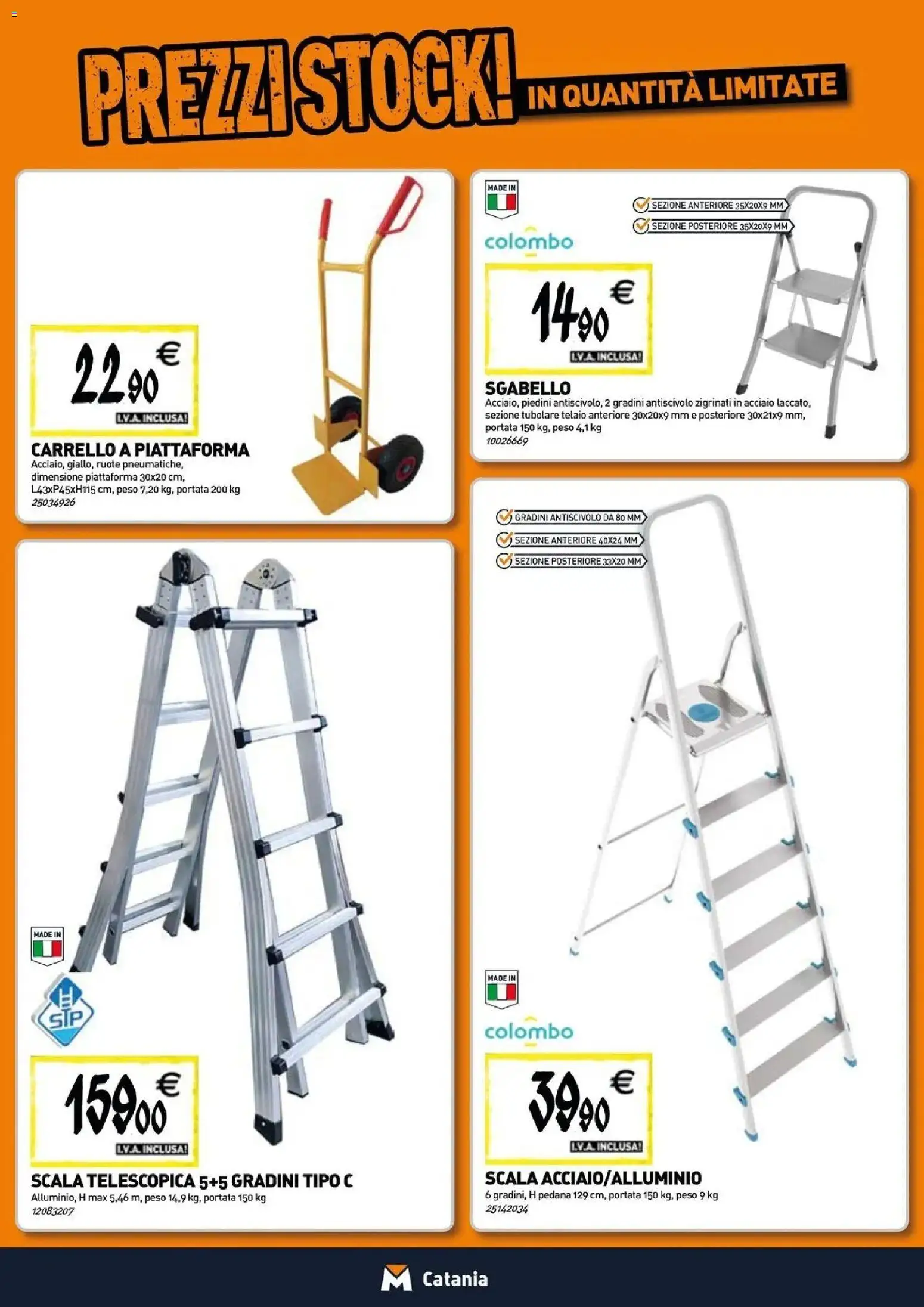 Anteprima dell'opuscolo TECNOMAT catalogo Misterbianco dal negozio TECNOMAT valido da 29/10/2026 - Scala, Sgabello, Carrello