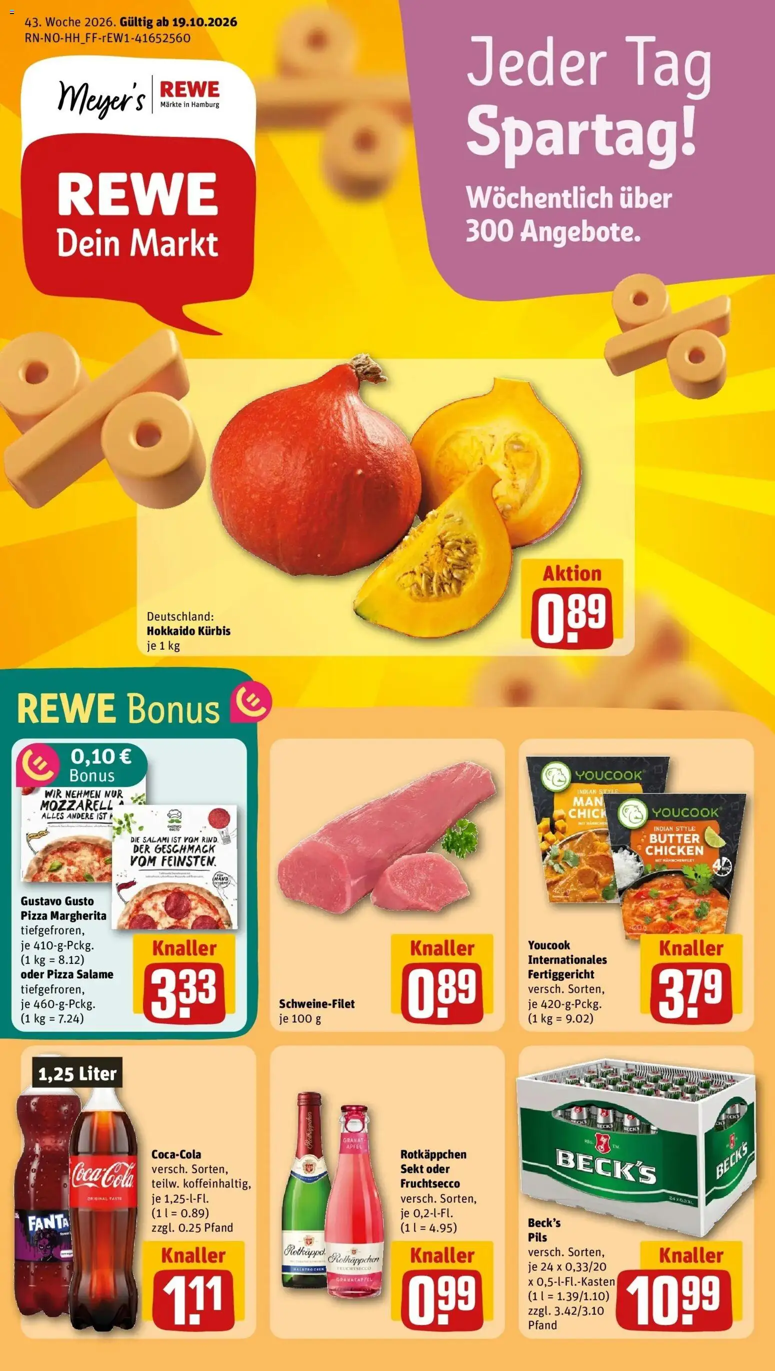 Vorschau von dem Prospekt des Geschäftes Rewe, gültig ab dem 19.10.2026
