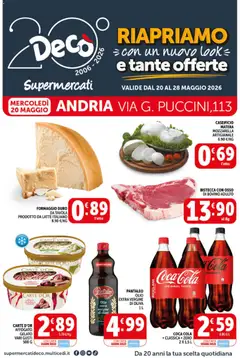 Anteprima dell'opuscolo Decò volantino Supermercati Andria dal negozio Decò valido da 20/05/2026
