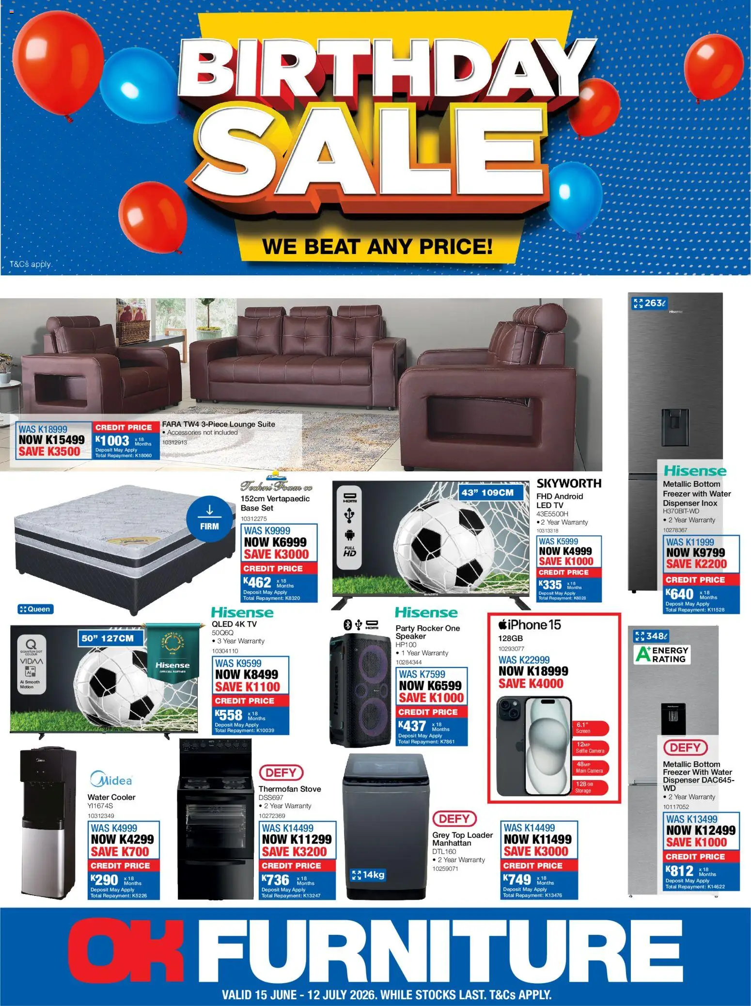 Preview of OK Furniture flyer valid from 15/06/2026