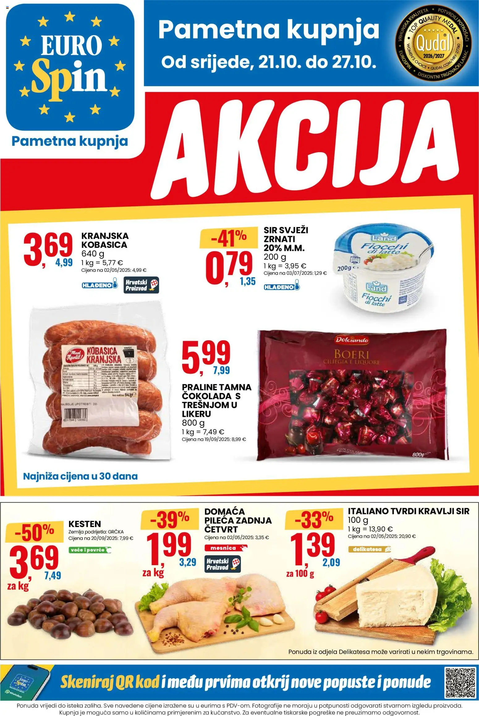 Eurospin aktualni katalog vrijedi od 21.10.2026 - tjedna akcija broj stranice 1