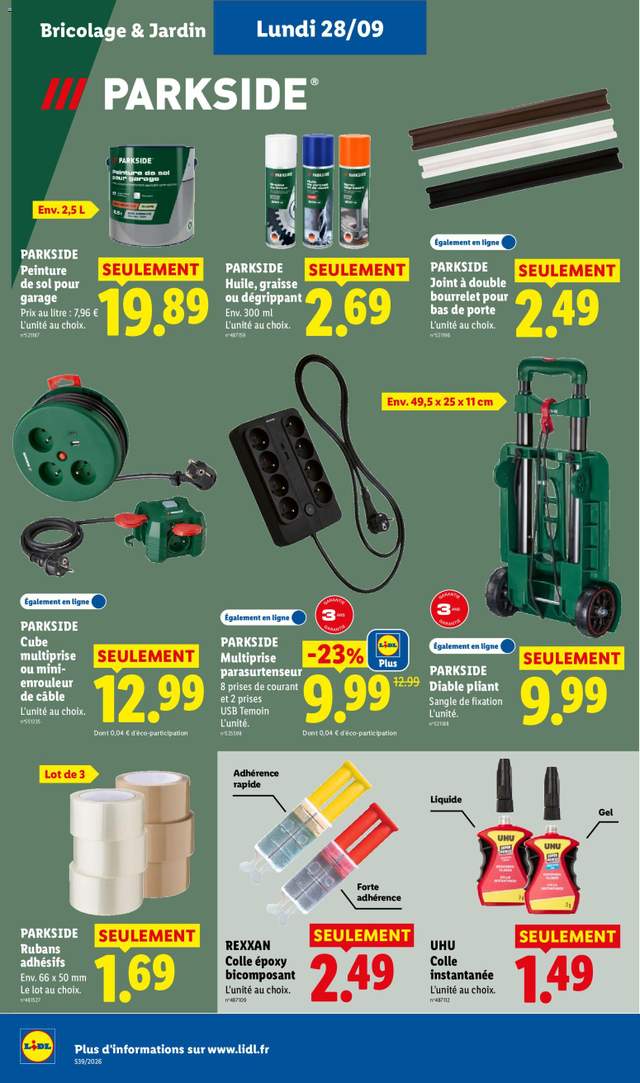 Nouveau catalogue Lidl à partir du 24/09