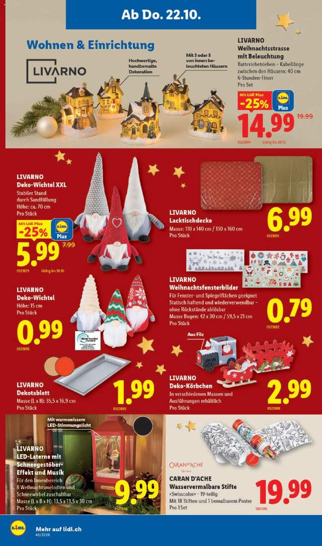 Neue Lidl Aktionen ab 22.10.