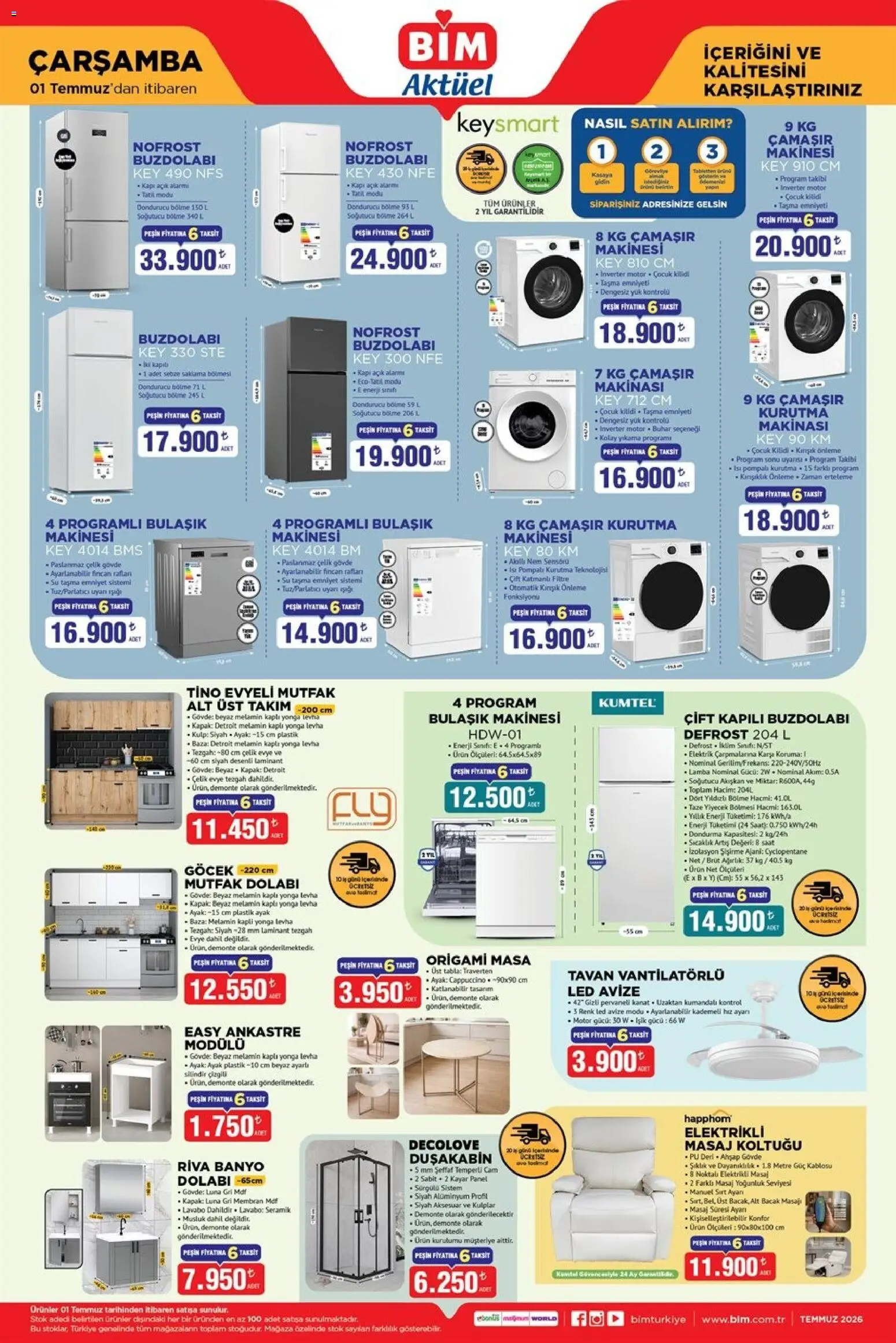 BİM BİM - Katalog Çarşamba 01.07.2026 - Broşürünün önizlemesi