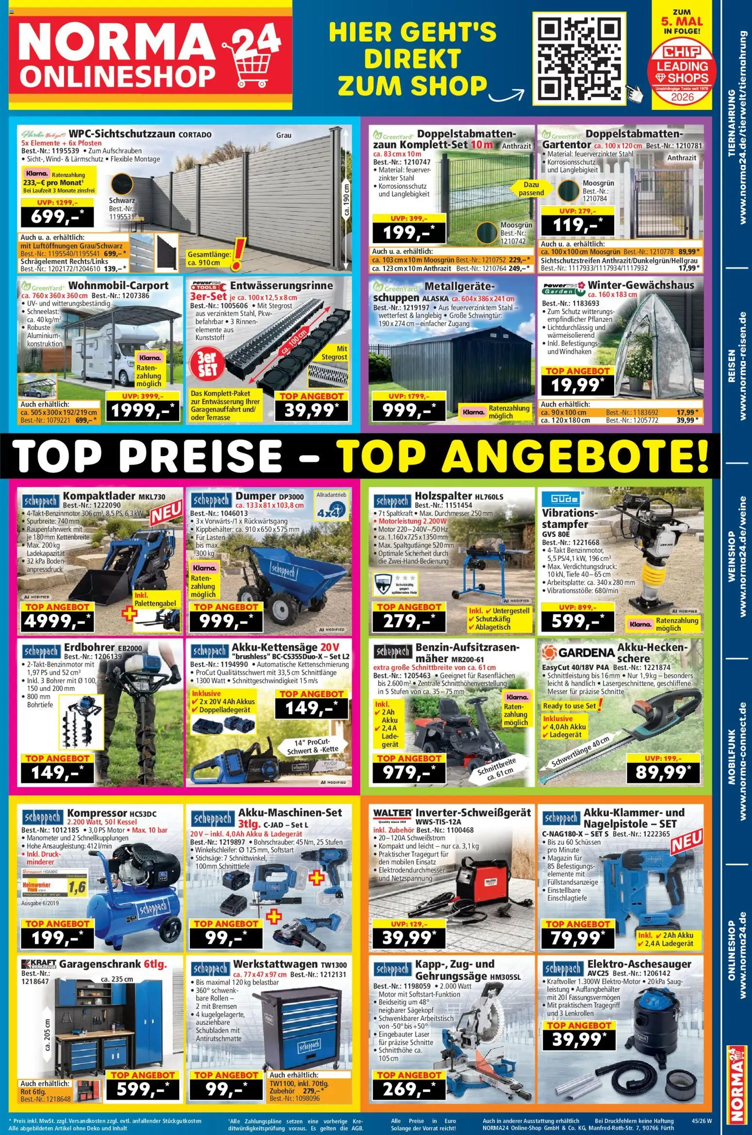Vorschau von dem Prospekt des Geschäftes Norma, gültig ab dem 02.11.2026 - Top, Magazin, Ladegerät, Manometer, Arbeitstisch