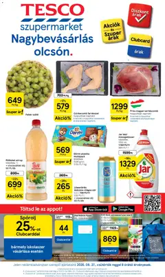 Tesco - Tesco Szupermarket akciós újság megtekintése, amely érvényes 2026.08.27.-től