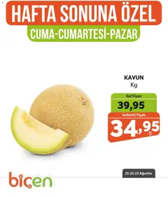 Biçen Market Biçen Market - Hafta Sonuna Özel - Meyve İndirimi 21.08.2026 - Broşürünün önizlemesi
