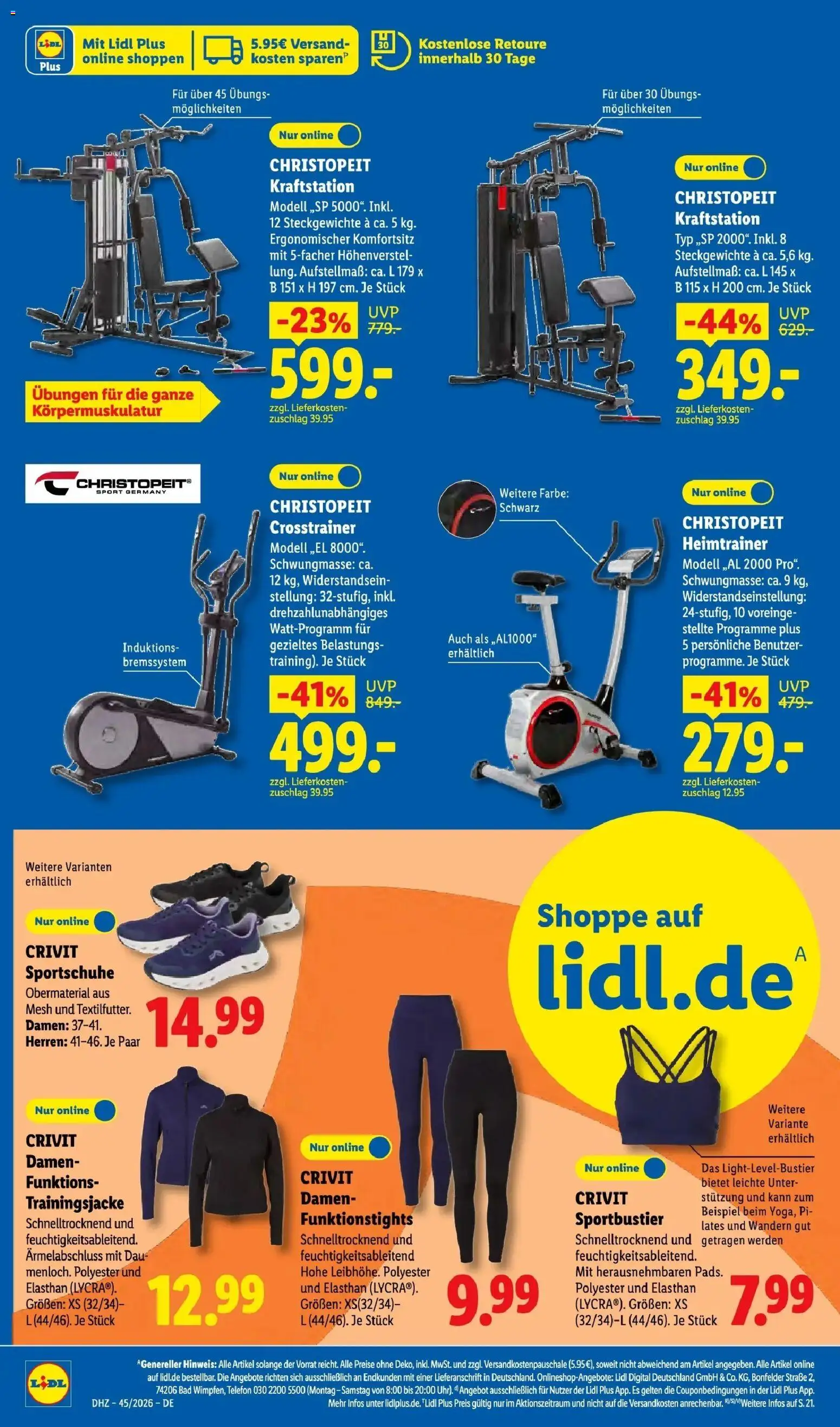 Vorschau von dem Prospekt des Geschäftes Lidl, gültig ab dem 02.11.2026 - Telefon, Bad, Crosstrainer, Heimtrainer, Trainingsjacke
