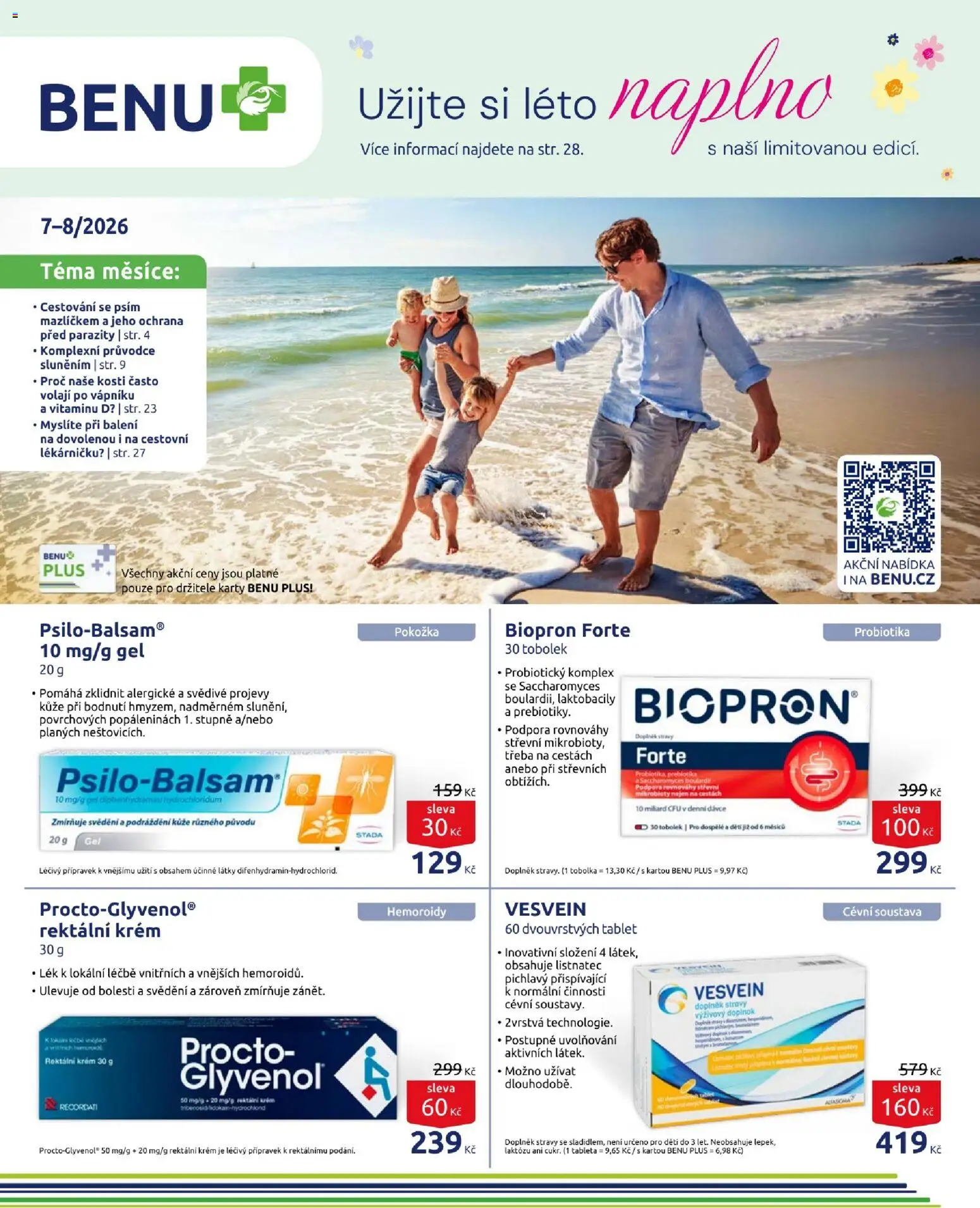 Náhled nabídky: Benu Benu leták platný od 01.07.2026 - Tablet, Probiotika, Karty, Krém