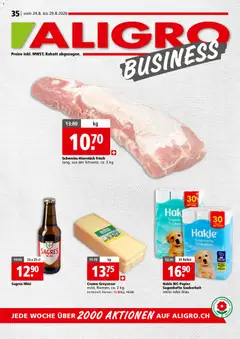 Vorschau des Merkblatts Aligro aktionen Business Schlieren, Gossau SG, Frauenfeld, Rapperswil-Jona, Sargans, Bern vom Shop Aligro gültig von 24.08.2026 bis 29.08.2026
