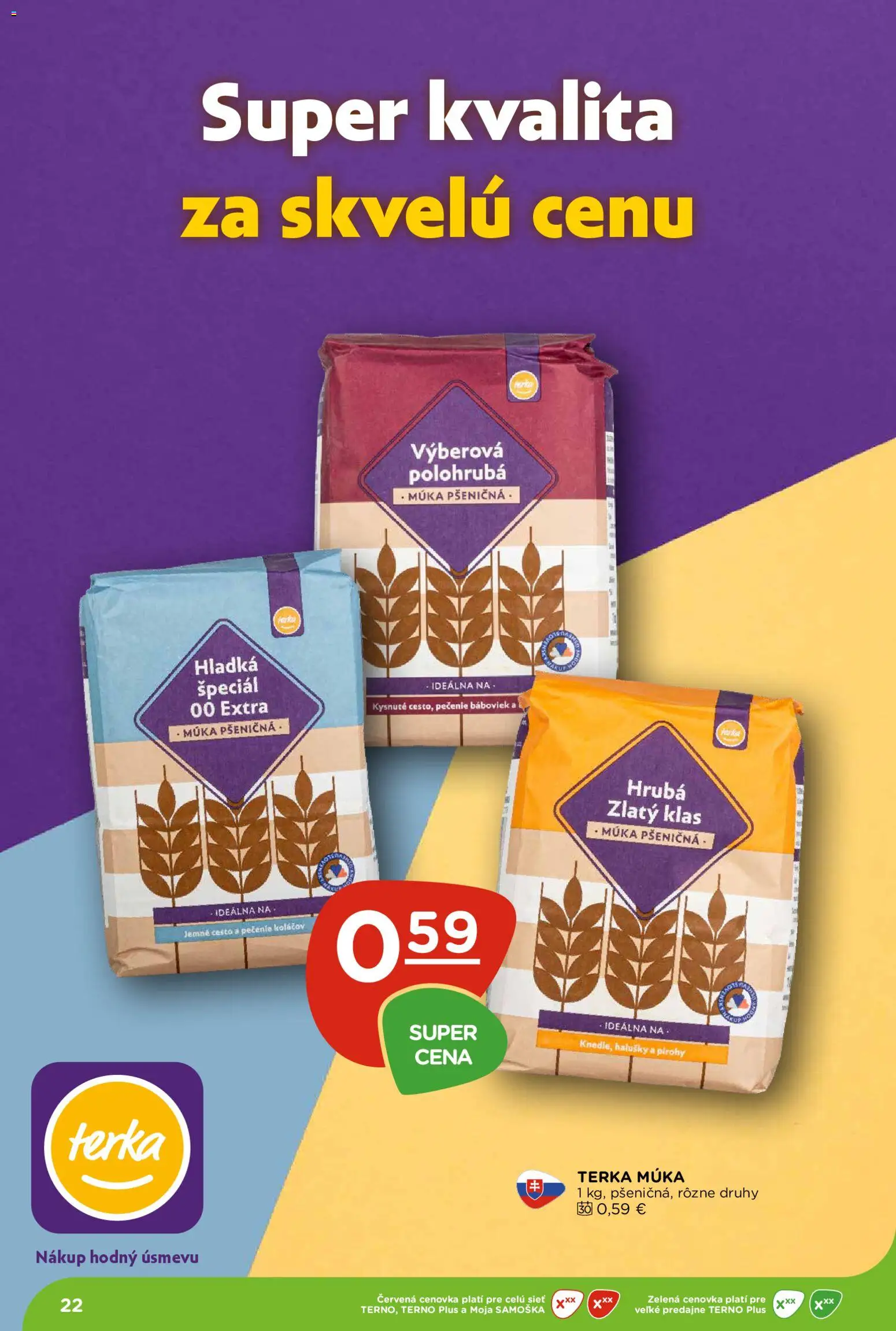 Náhľad Terno letáku platného od 22.10.2026 - Pirohy, Cesto, Múka, Zlatý klas