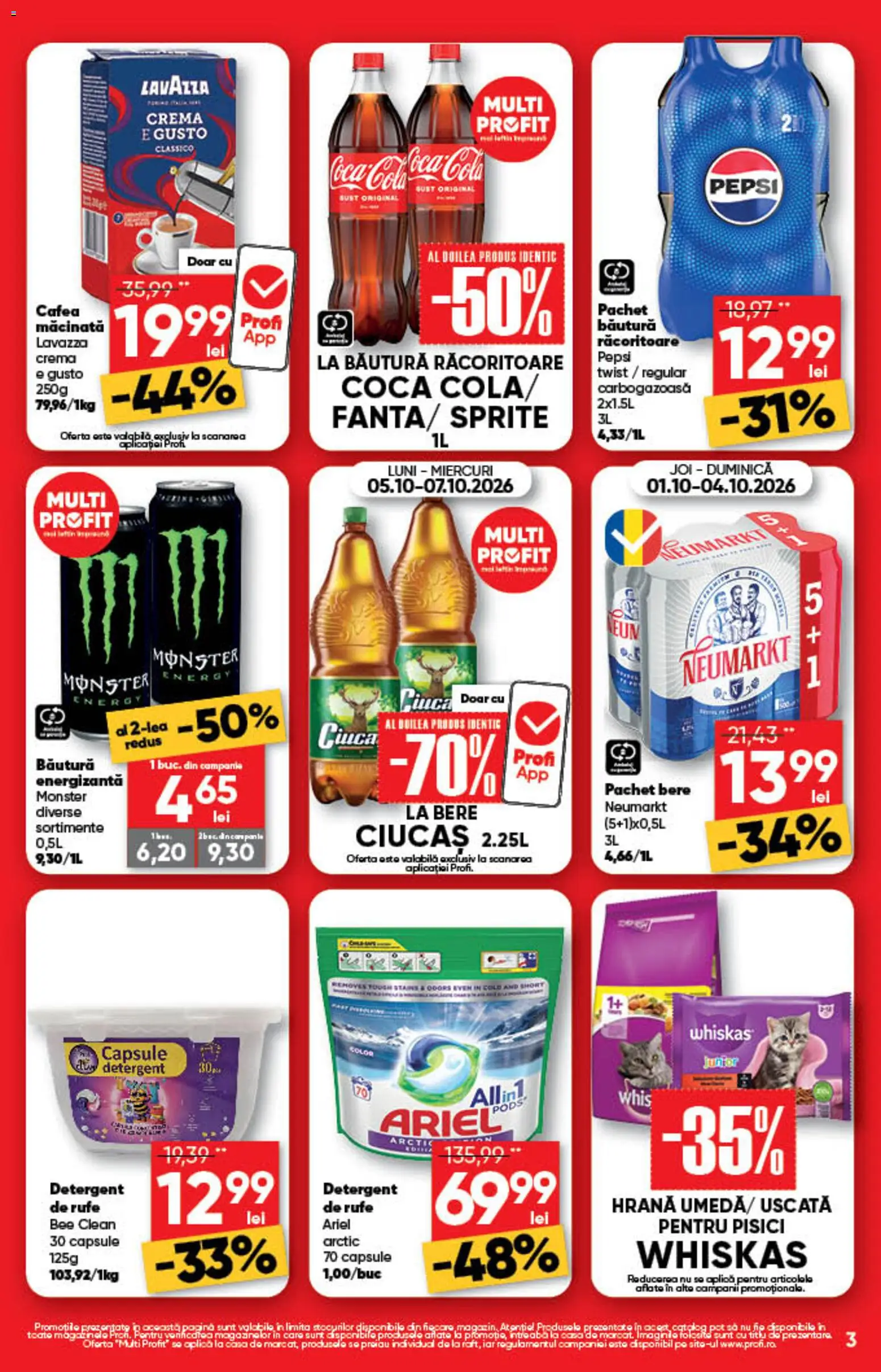 Previzualizarea de cataloage: Profi Profi Catalog Loco nou valabil de la 01.10.2026 - Bere, Pepsi, Clean, Cola, Cremă, Detergent, Bautura racoritoare, Băutură energizantă