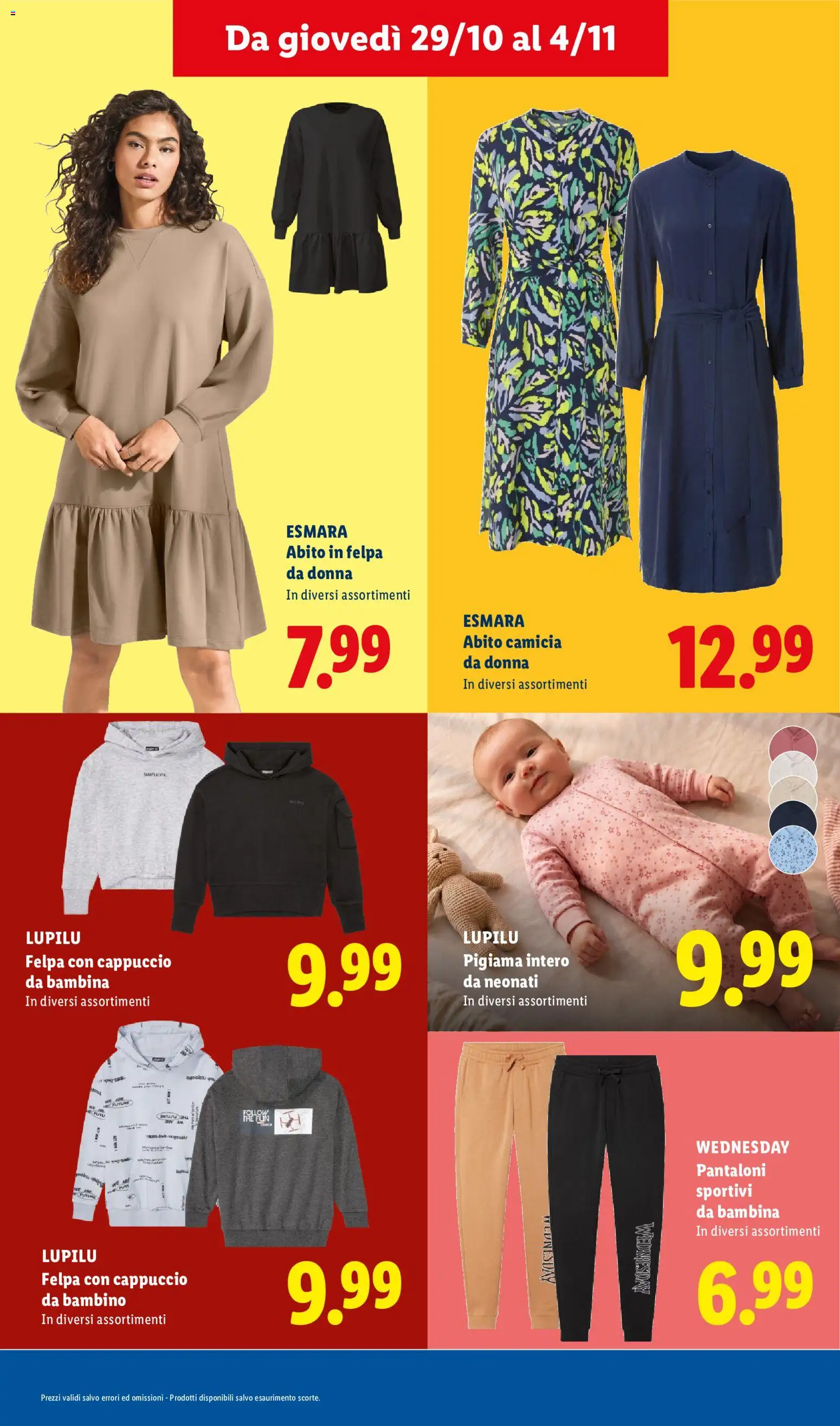 Anteprima dell'opuscolo Lidl volantino L´Autunno Che Vale Davvero dal negozio Lidl valido da 29/10/2026 - Camicia, Felpa, Pantaloni, Pigiama, Cappuccio, Abito