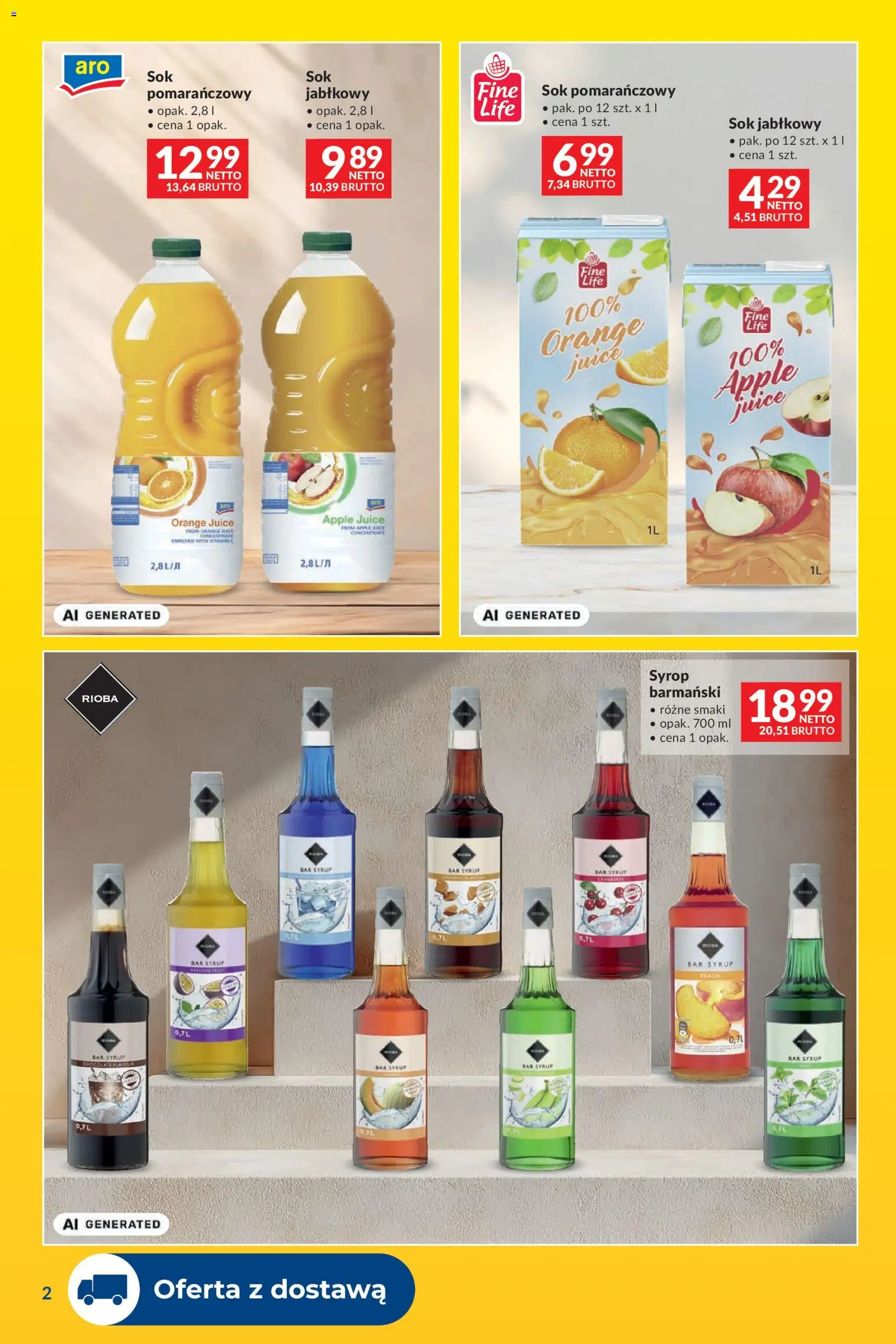 Pogląd gazetki "Makro gazetka - Dostawy dla gastronomii" ze sklepu Makro ważnej od 01.10.2026 - Sok, Syrop, Sok pomarańczowy, Sok jabłkowy