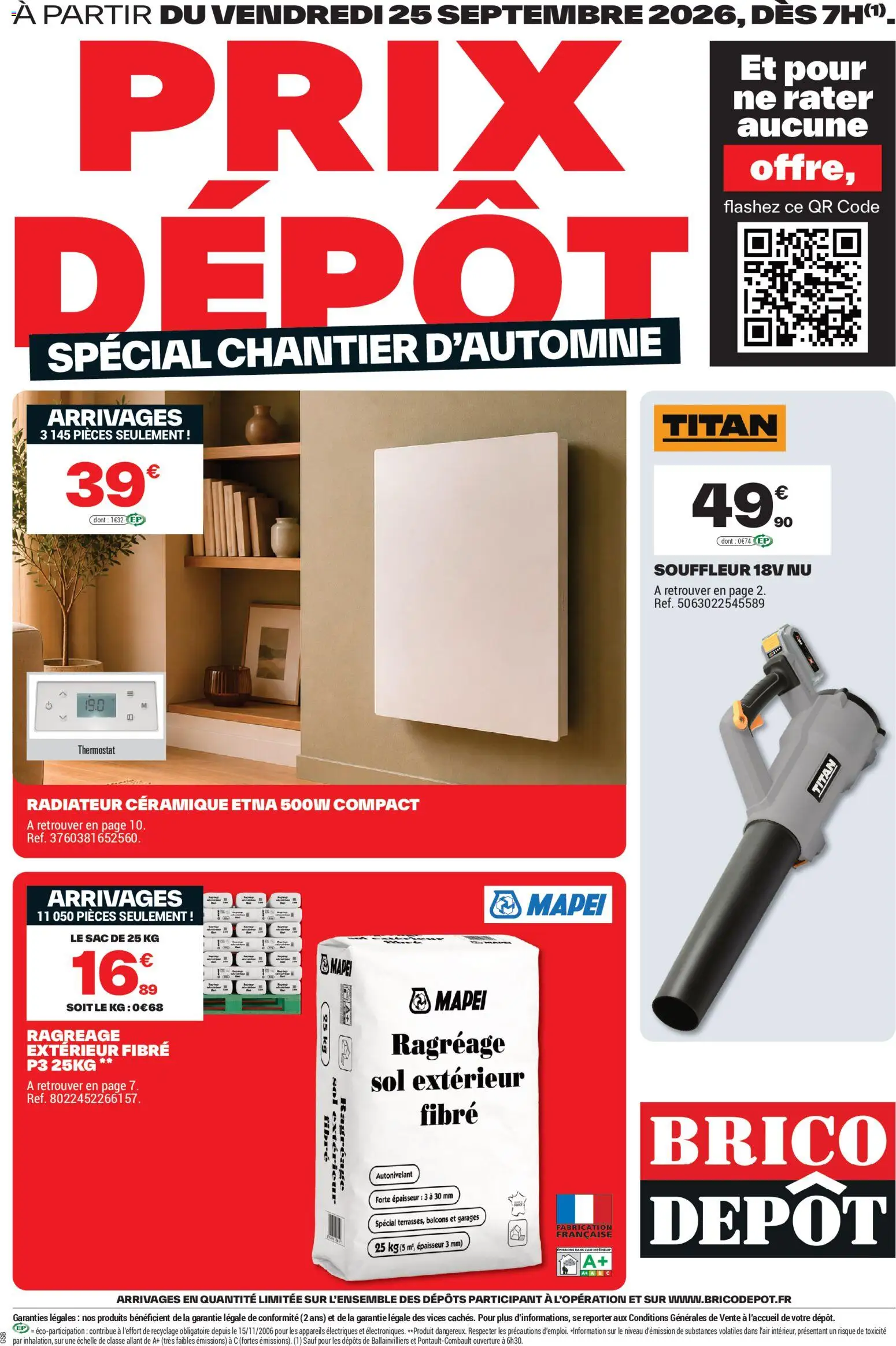 Prévisualisation de Brico Dépôt catalogue du magasin Brico Dépôt formulaire valide 25/09/2026