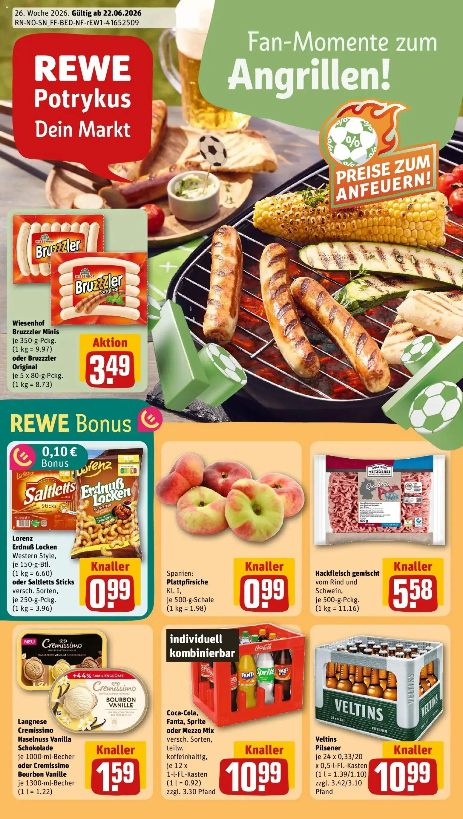 Vorschau von dem Prospekt des Geschäftes Rewe, gültig ab dem 21.06.2026