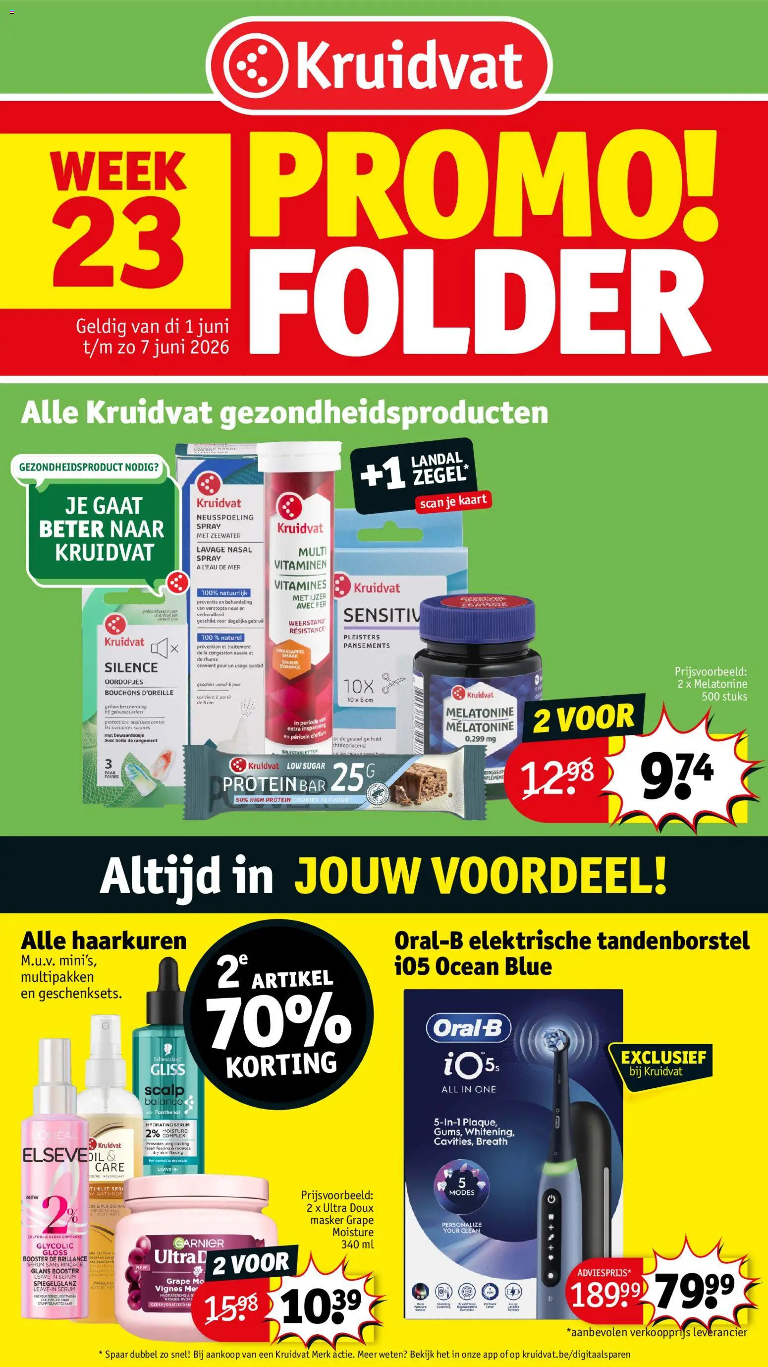 Voorbeeld van Kruidvat Folder week 23 van winkel Kruidvat geldig vanaf 01/06/2026