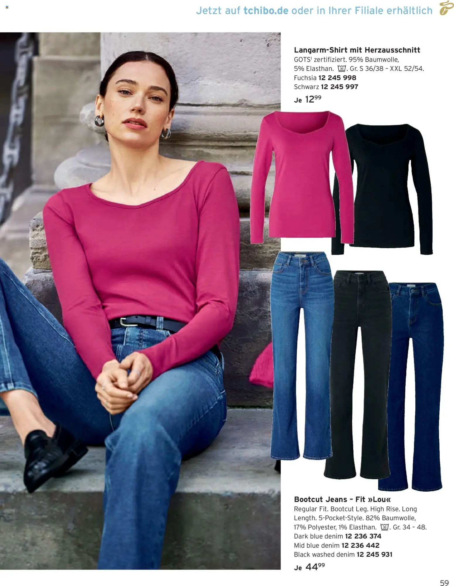 Vorschau von dem Prospekt des Geschäftes Tchibo, gültig ab dem 01.11.2026 - Jeans, Langarmshirt