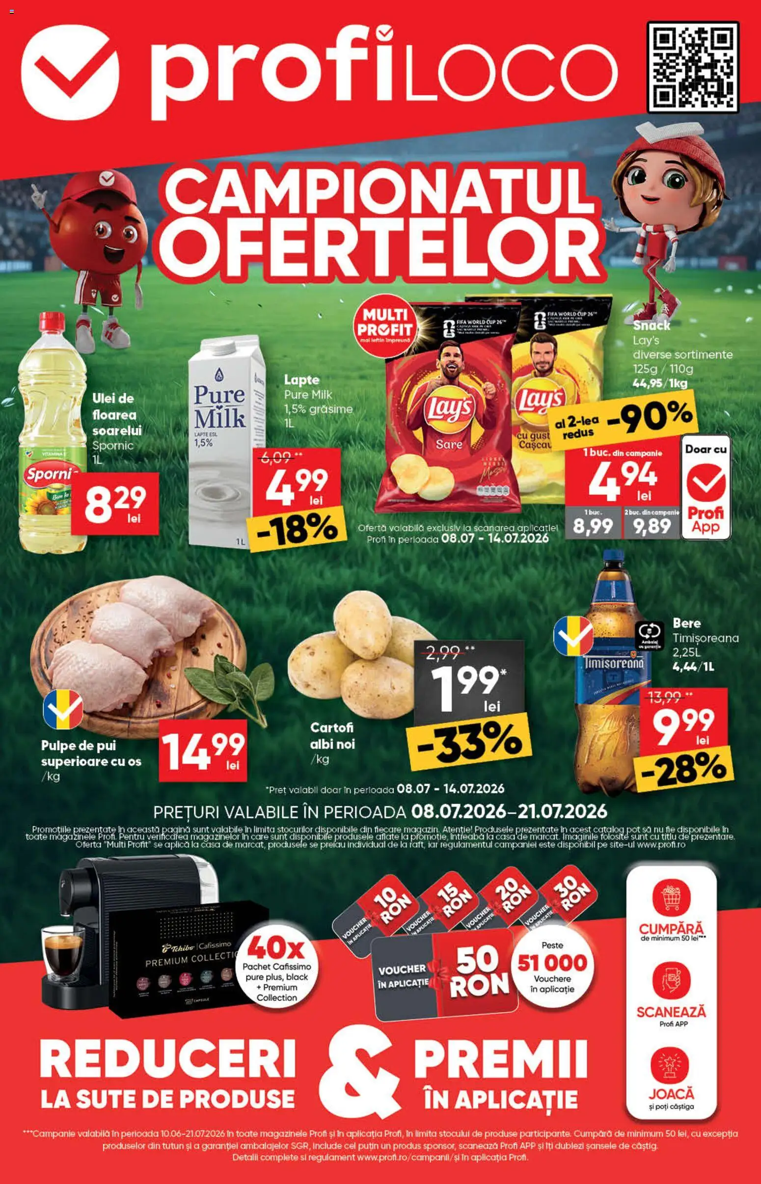 Previzualizarea de cataloage: Profi Profi Catalog Loco nou valabil de la 08.07.2026 - Black, Bere, Floarea Soarelui, Lapte, Pește, Cartofi, Ulei de floarea soarelui, Aplică