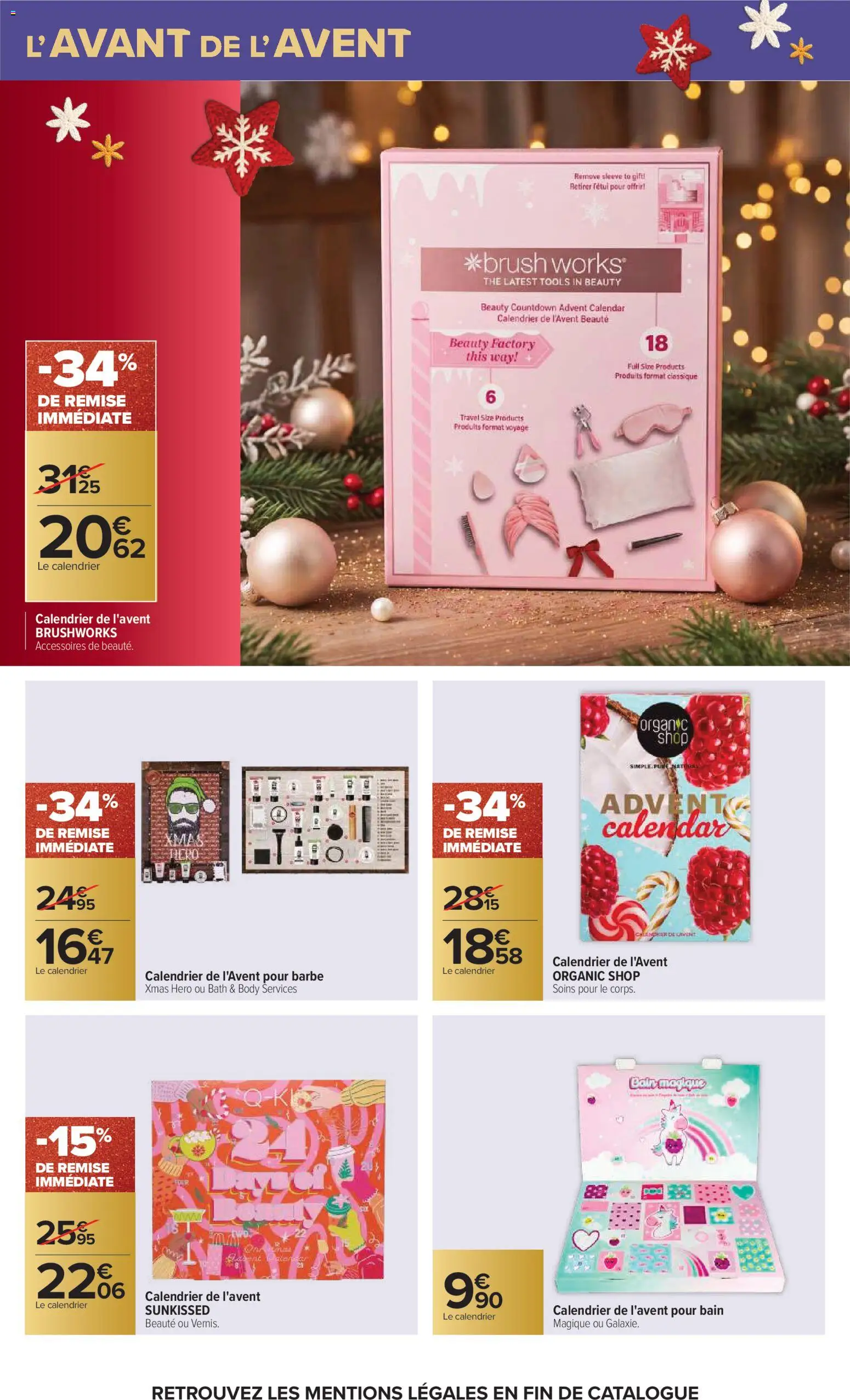 Prévisualisation de Carrefour Petit déjeuner du magasin Carrefour formulaire valide 03/11/2026 - Calendrier, Body, Thé, Calendrier de l'avent