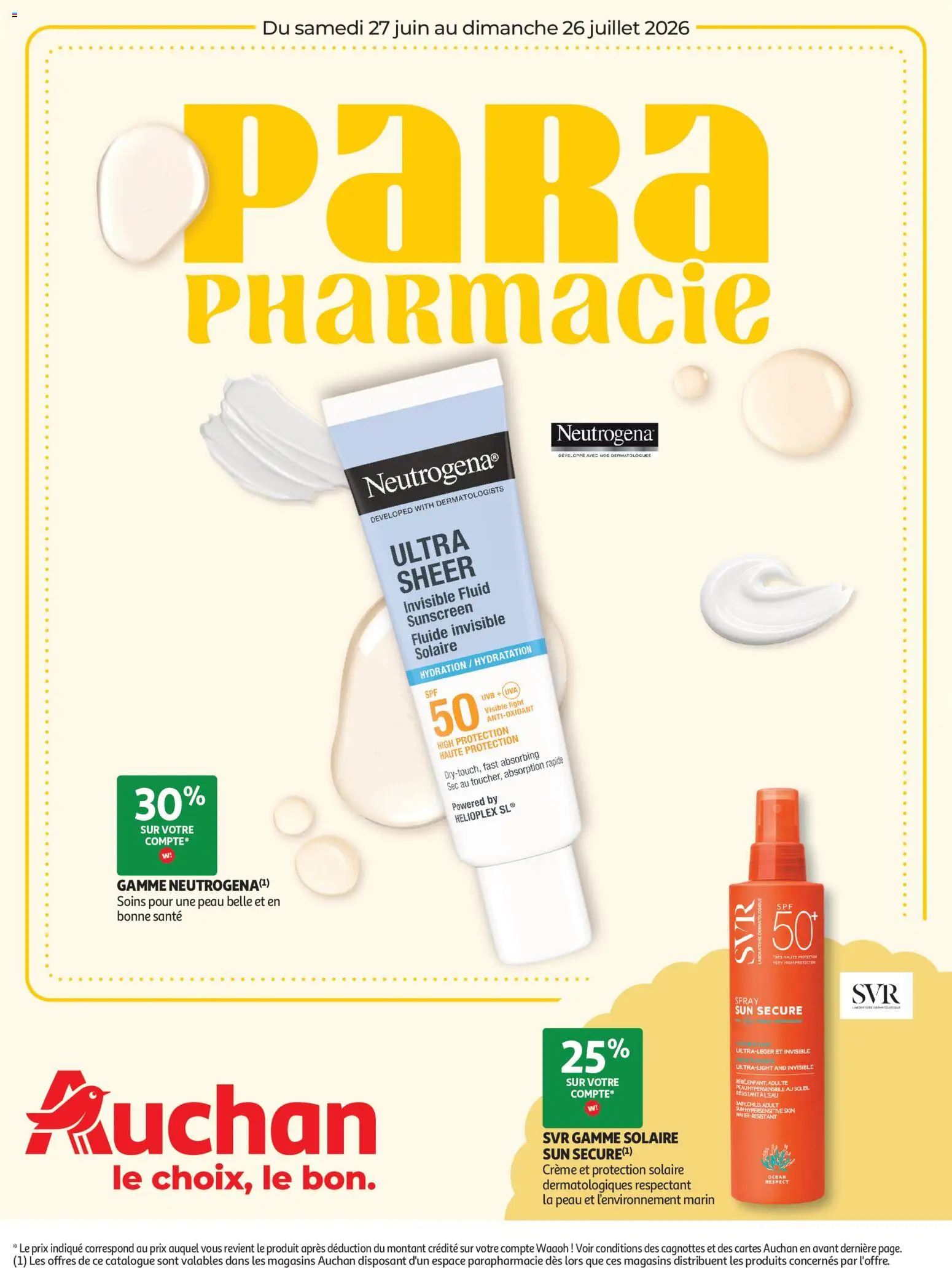 Voorbeeld van Auchan Parapharmacie, beauté van winkel Auchan geldig vanaf 27/06/2026