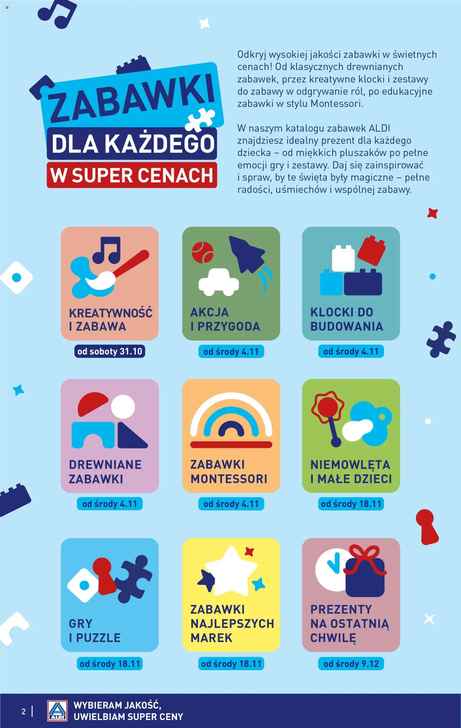 Pogląd gazetki "Aldi gazetka - Zabawki dla każdego" ze sklepu Aldi ważnej od 31.10.2026 - Gry, Zabawki, Puzzle