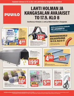 Kaupan Puuilo Puuilo - Puuilo Lahti-Holma ja Kangasala Avajaislehti digi esikatselu, voimassa 17/09/2026