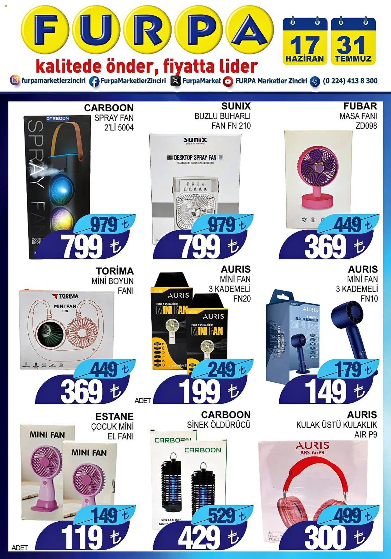 Furpa Furpa İndirim 17.06.2026 - Broşürünün önizlemesi - Kulaklık, Masa, Fan