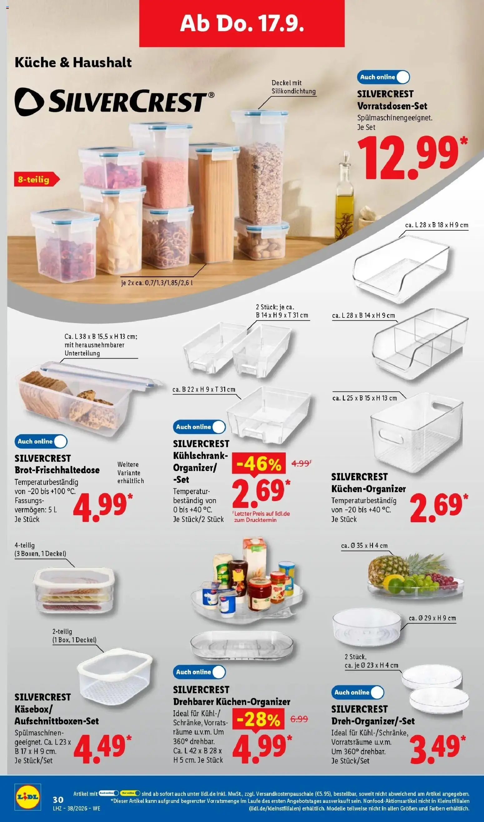 Vorschau von dem Prospekt des Geschäftes Lidl, gültig ab dem 14.09.2026 - Kühlschrank, Küche, Box