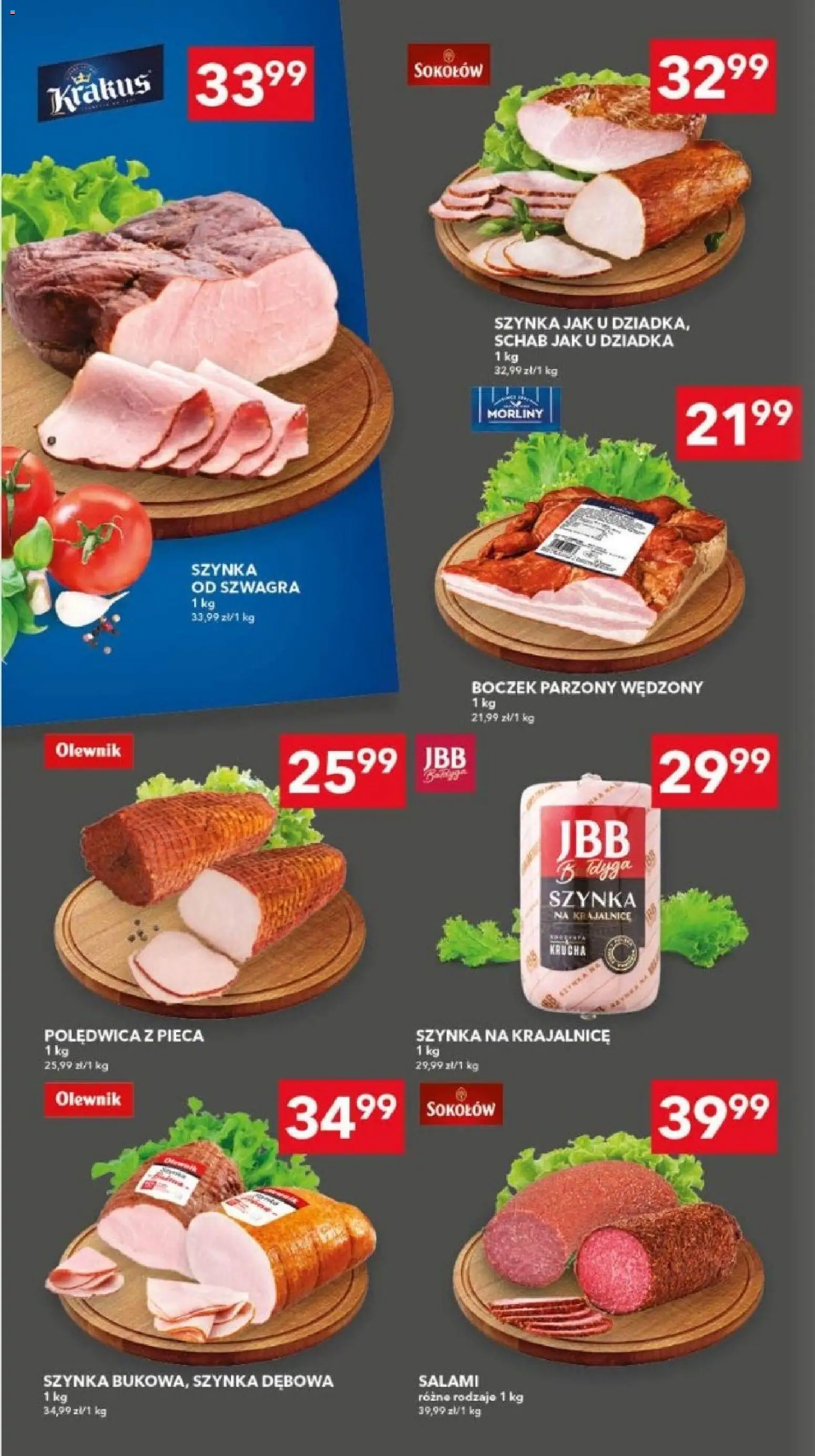 Pogląd gazetki "Lewiatan gazetka - Bydgoszcz" ze sklepu Lewiatan ważnej od 22.10.2026 - Schab, Szynka, Boczek, Salami, Boczek parzony