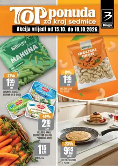 Pregled letka Bingo Top ponuda za kraj sedmice trgovine Bingo vrijedi od 15.10.2026