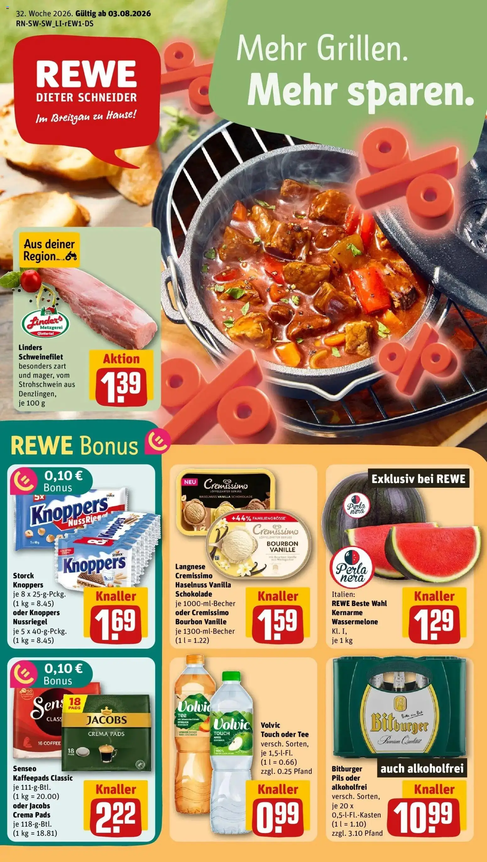 Vorschau von dem Prospekt des Geschäftes Rewe, gültig ab dem 03.08.2026