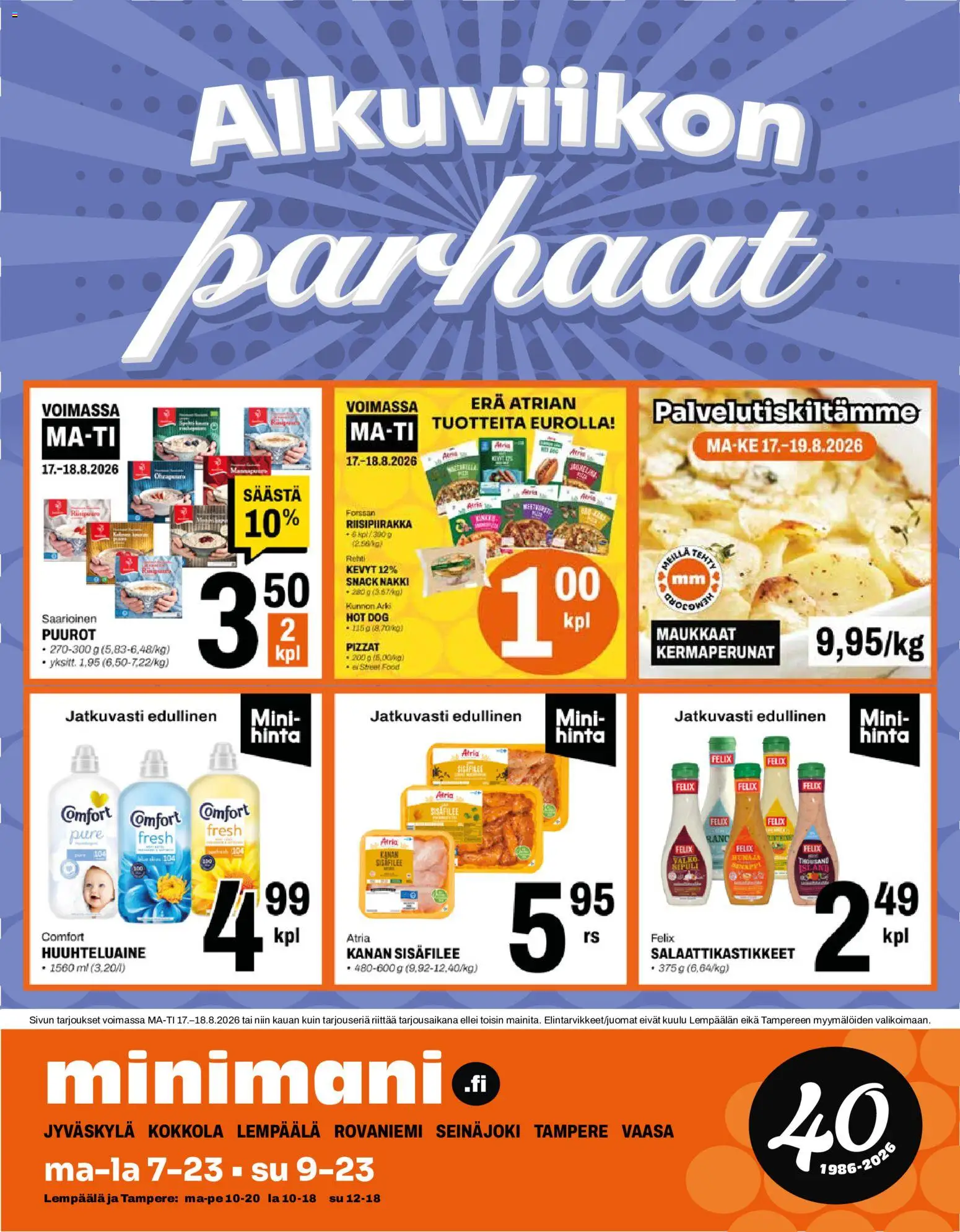 Kaupan Minimani Minimani tarjoukset esikatselu, voimassa 17/08/2026