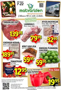 Förhandsgranska reklamblad Matvärlden erbjudanden från butik Matvärlden gäller från 20/07/2026