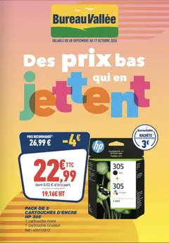 Prévisualisation de Bureau Vallée catalogue du magasin Bureau Vallée formulaire valide 28/09/2026
