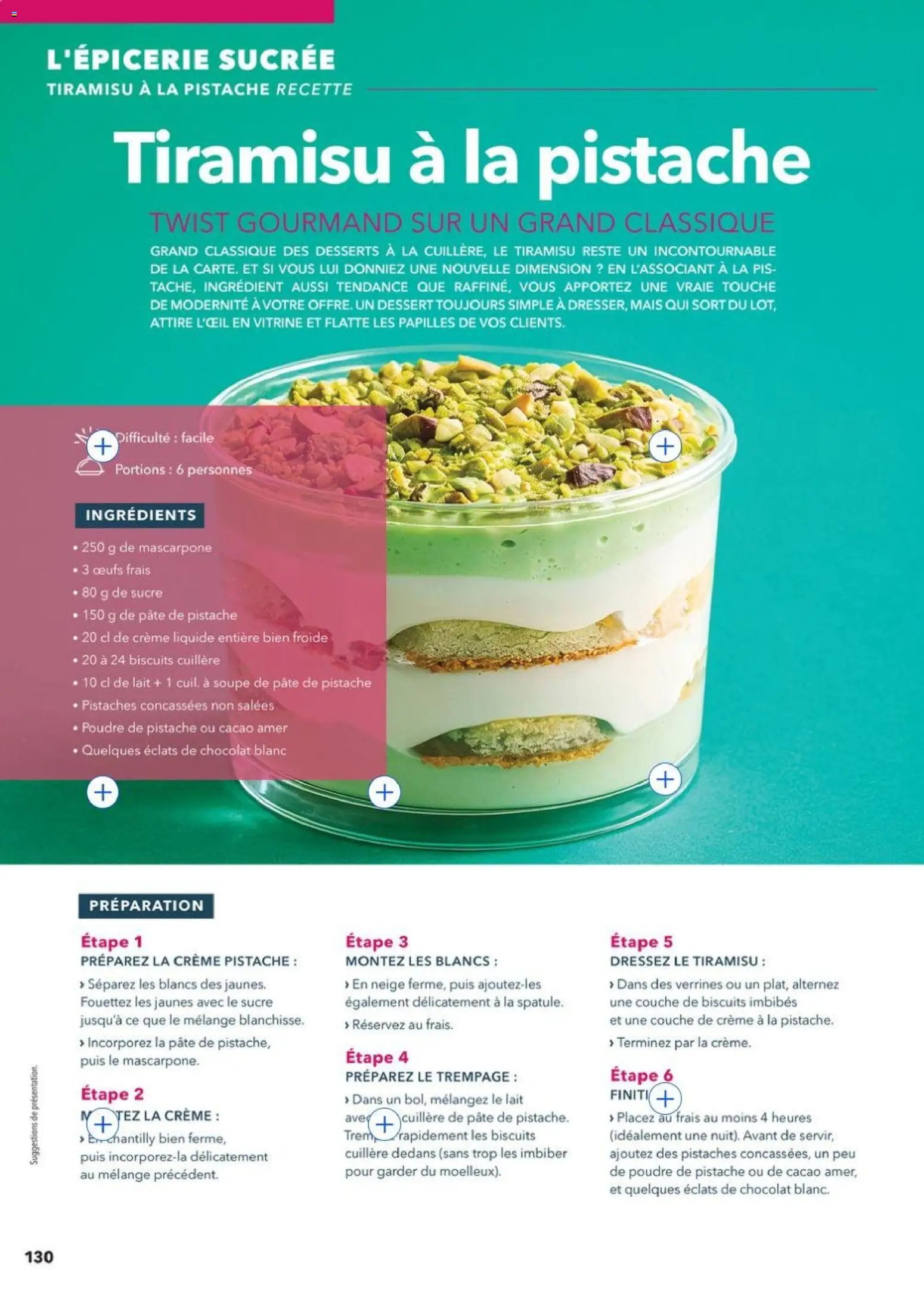 Prévisualisation de METRO - Restauration rapide du magasin METRO formulaire valide 14/04/2026 - Tiramisu, Dessert, Lait, Pâte, Crème, Crème liquide, Cacao, Ingrédients