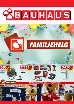 Förhandsgranska reklamblad Bauhaus erbjudanden familjehelg från butik Bauhaus gäller från 25/09/2026