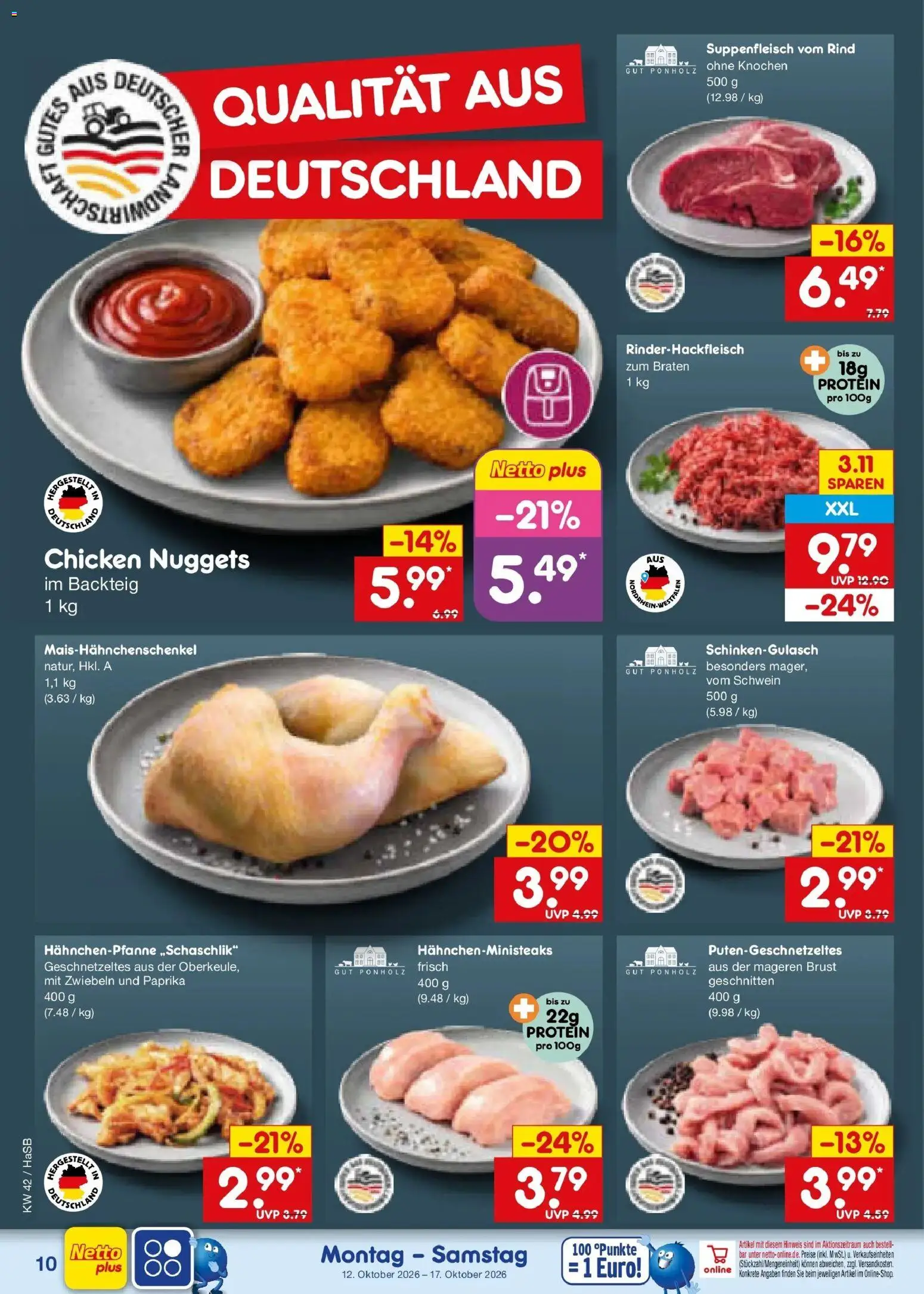Vorschau von dem Prospekt des Geschäftes Netto Marken-Discount, gültig ab dem 12.10.2026 - Paprika, Zwiebeln, Suppenfleisch