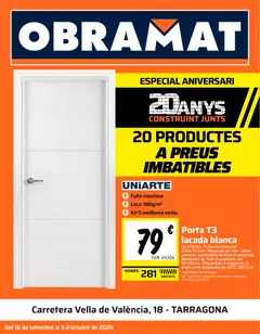 Vista previa del folleto de la tienda Obramat válido desde el 18/09/2026 