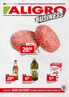 Vorschau des Merkblatts Aligro aktionen Business Chavannes, Matran, Genève, Sion vom Shop Aligro gültig von 06.07.2026 bis 11.07.2026