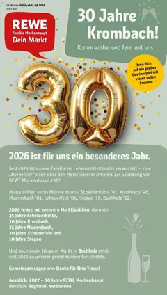 Vorschau von dem Prospekt des Geschäftes Rewe, gültig ab dem 21.09.2026
